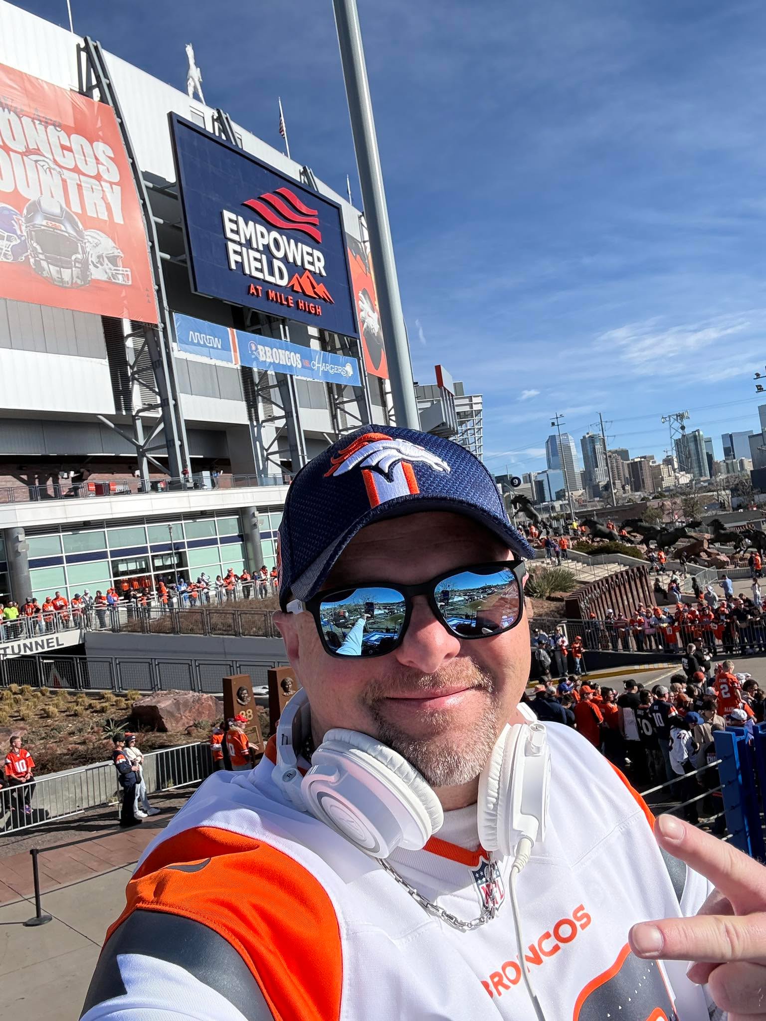 Game time! DJing for the @broncos & @budlight VIP Tailgate Party at @empowerfieldatmilehigh with @thepineappleagency