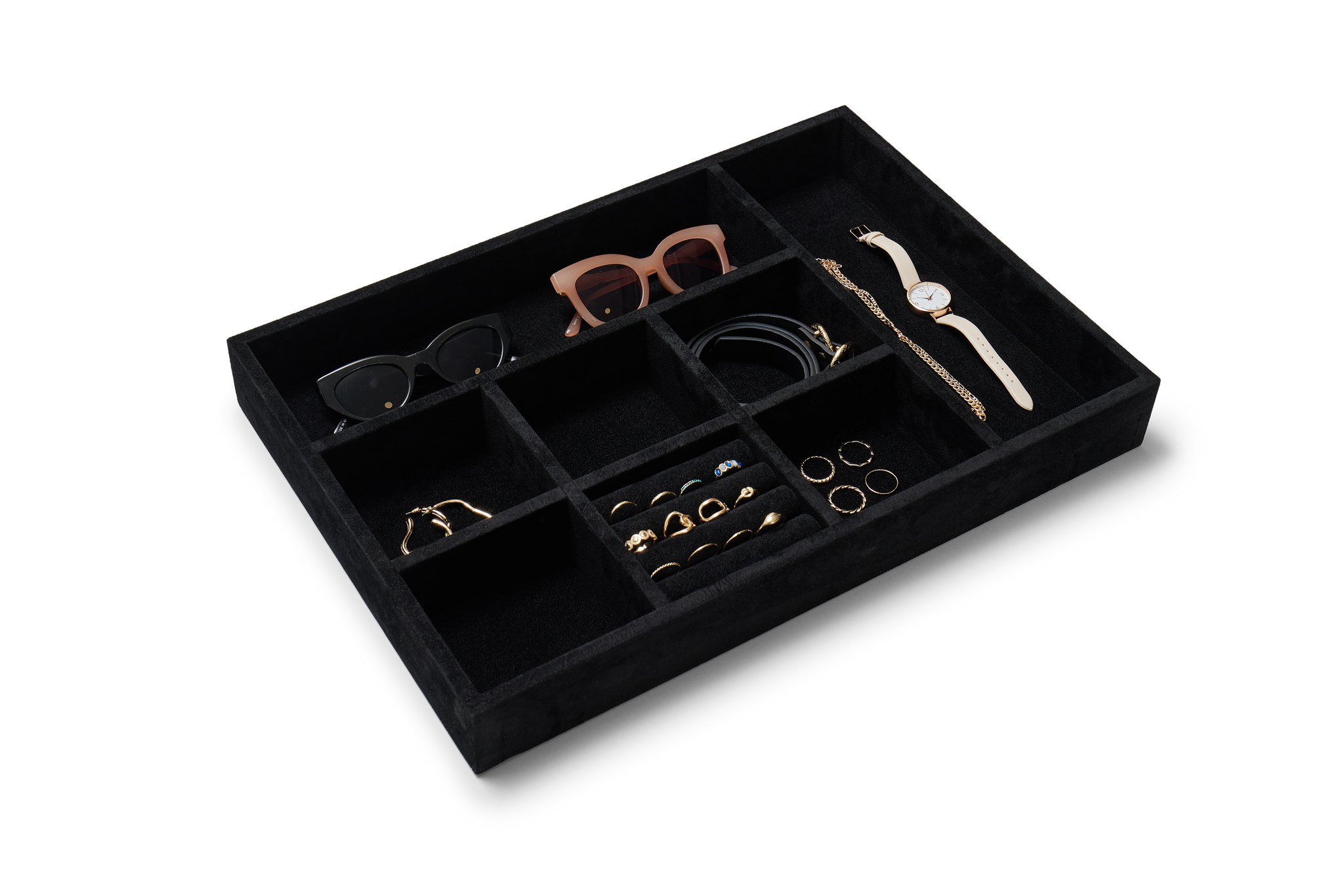 Looking for the perfect way to keep your jewelry organised? ✨ Our Jewelry Tray Inserts are a great add-on to help keep your treasures neat and easily accessible! 💍💎
Whether you're storing rings, necklaces, or bracelets, these inserts are designed for both style and function. 😍
#JewelryOrganisation #StylishStorage #WardrobeEnvy