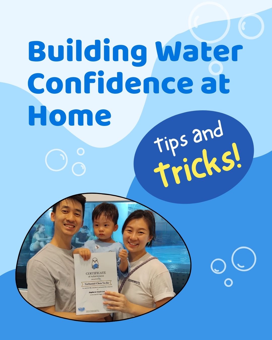 💦 Building Confidence in the Water, One Splash at a Time 💦
Confidence starts with feeling safe, supported, and encouraged. At Bubble Buddies, we guide little swimmers gently, helping them grow comfortable in the water at their own pace.
With our caring coaches, family-first approach, and heated indoor pool, every lesson is a step towards stronger confidence and happier swimmers. 🌊✨
Because confident swimmers are safer swimmers. 💙
#BubbleBuddies #WaterConfidence
#BubbleBuddies #WaterConfidence #BuildConfidence #LearnToSwim #SwimSchoolSG #FamilySwim #ParentChildBonding #HeatedIndoorPool #SwimTogether #ConfidentKids #KidsWhoSwim #ActiveKidsSG #SwimJourney #SwimLife #SwimWithUs #SwimClassSG #EarlyLearningSG #HealthyKidsSG #SwimSchoolLife #StartYoungSwimStrong #SplashAndLearn #SwimConfidence #SwimCommunity #SingaporeParents #SafeSwimming