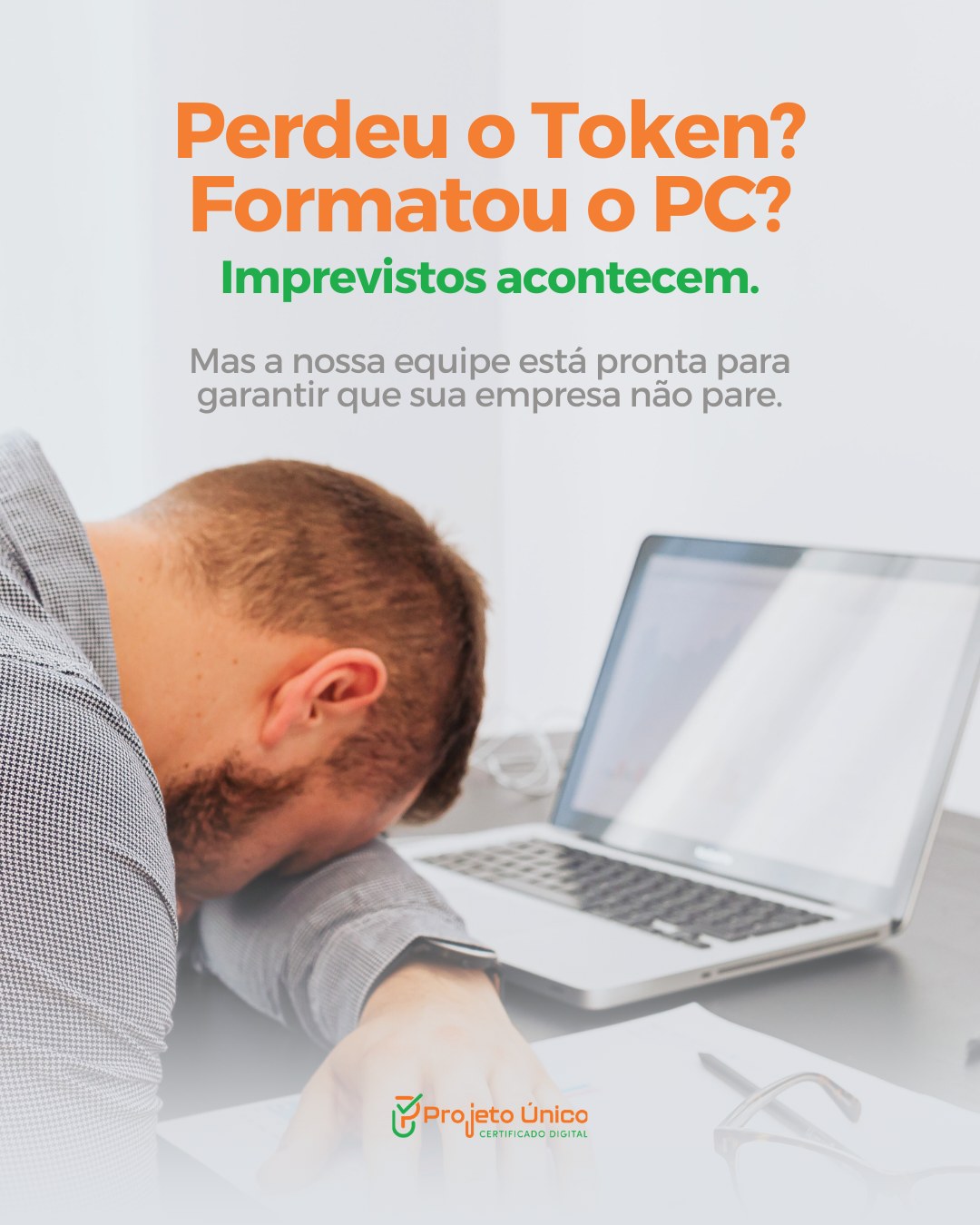 O Token sumiu na hora de uma assinatura importante? Formatou o computador e perdeu o acesso ao arquivo do certificado? 😰
Imprevistos acontecem com todo mundo, mas eles não podem ser o motivo para a sua empresa parar. Em momentos de urgência, o que você mais precisa não é de um robô enviando links de ajuda, mas de uma equipe que entende a sua pressa.
Na Projeto Único Digital, nosso suporte é humanizado e focado em solução. Estamos aqui para garantir que sua identidade digital seja restaurada e que sua produtividade não sofra interrupções.
A tecnologia pode falhar, mas o nosso suporte não.
Teve algum problema com seu certificado? Chame nossa equipe agora pelo direct ou WhatsApp. Estamos prontos para ajudar. 🤝