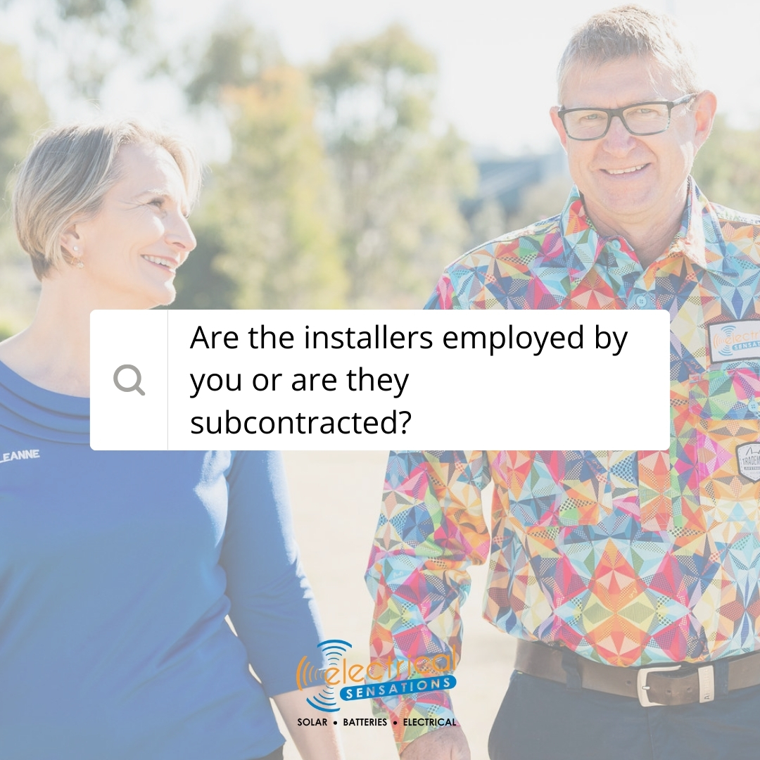 FAQ - "Are the installers employed by you or are they subcontracted?"
Our solar installers and electricians aren’t subcontractors - they’re our own team, trained up, aligned with our values, and committed to doing quality work. They’re a friendly, down‑to‑earth crew who care about doing the job properly and treating people well. This is how we've always done it and something we're quite proud of 😄
