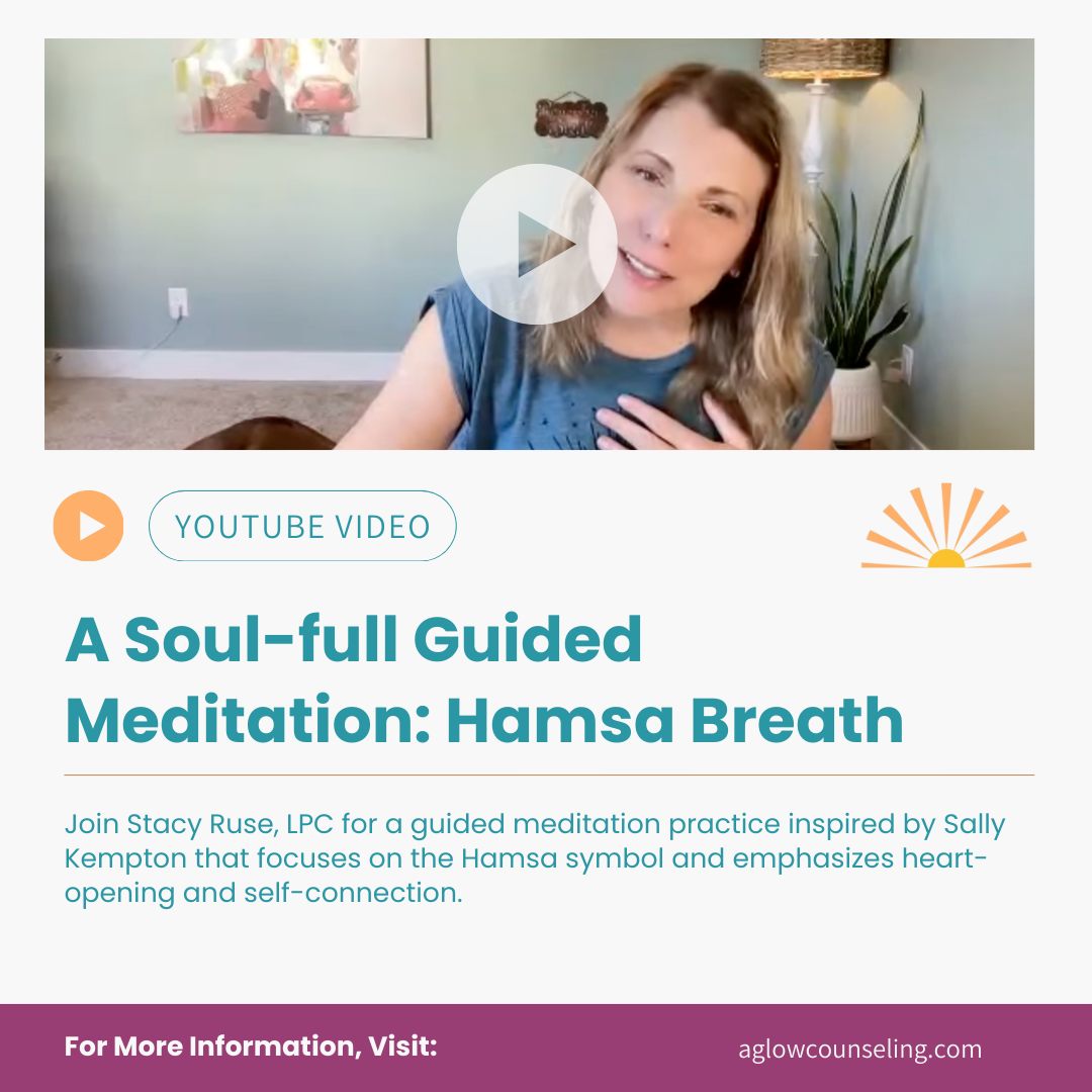 A Soul-full Guided Meditation: Hamsa Breath 🪷
I invite you to create a sacred space for yourself today. Join me for a guided meditation inspired by Sally Kempton, focusing on the Hamsa symbol—an emblem of protection and heart-centered connection.
Through mindfulness, breath awareness, and sound repetition, we will connect with our true essence beyond ego and roles.
Watch the meditation at the link in my bio!
#AglowCounseling #GuidedMeditation #HamsaBreath #HeartOpening #Mindfulness #SelfConnection