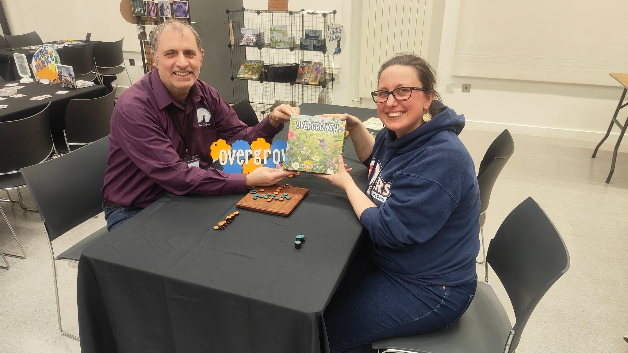 Today was the first time we had run a tournament for one of our games. We are currently at Aaroncon organised by @boardgameoverlord. We ran a small Overgrowth tournament and had a great time. Our winner was Liz who played amazingly well to win a copy of Overgrowth. We are doing it again tomorrow so if you happen to be local, or attending come and support a great convention in it's first year and take the chance to win a copy of Overgrowth. Thanks to everyone else who took part.