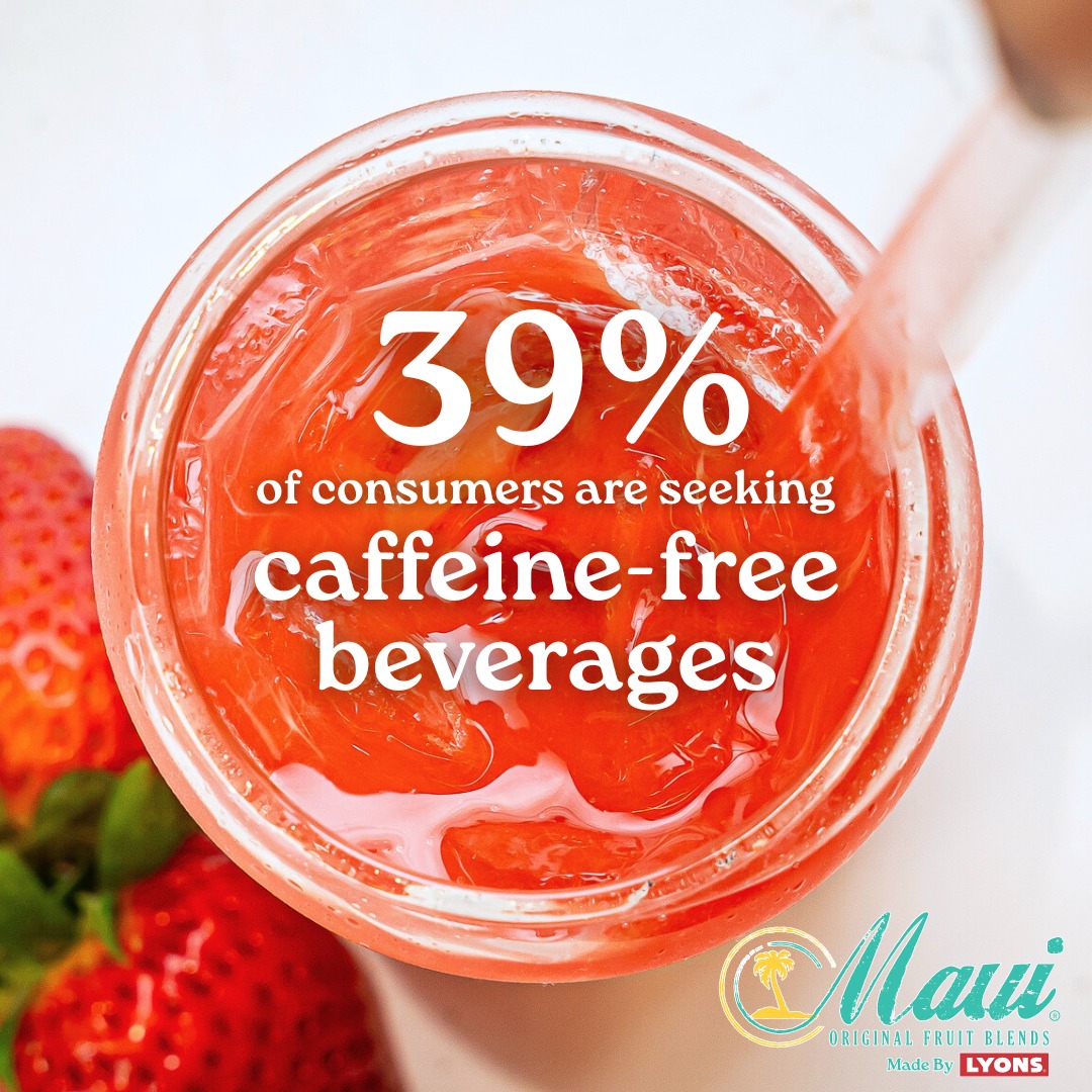 The shift to functional beverages is here! Nearly 39% of consumers are loving non-caffeinated refreshers and we’re joining the trend with our new Maui Caffeine-Free Refreshers. Cheers to your health! #MauiRefreshers #CaffeineFree #InnovationInBeverages #NaturalEnergy
1. Datassential-Refreshers and Functional Beverages 2025