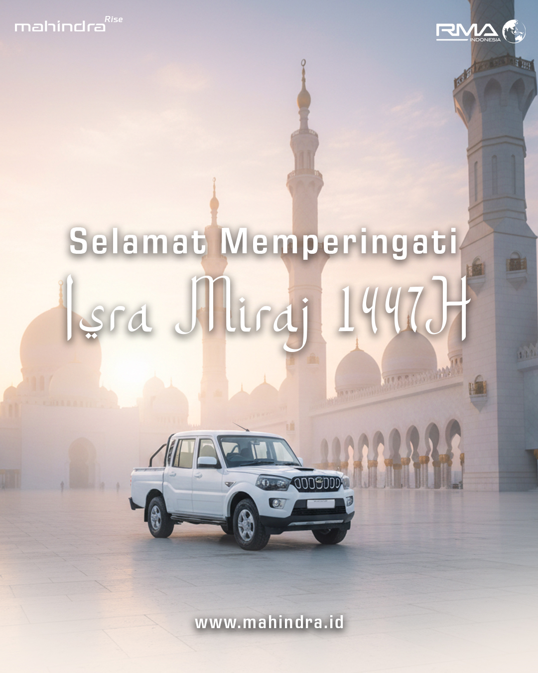 Selamat Memperingati Isra Mi’raj 1447 H
Sebuah perjalanan penuh hikmah yang mengajarkan kita untuk selalu mendekat kepada-Nya dan menapaki hidup dengan penuh makna.
Semoga keberkahan senantiasa menyertai langkah kita semua.
#MahindraScorpio #PikUpKeren #MahindraIndonesia #YourPartnerInSuccess #RMAIndonesia #mahindra4x4 #mining #plantation #farming #miningindonesia #minerals #coal #tambang #sobatenergi #ESDM #miningexpo #agriculture #agriculturelife #tipsandtrick #pertanian #perkebunan #pertambangan #fleet #fleetrental #rentalfleet #pickuprental