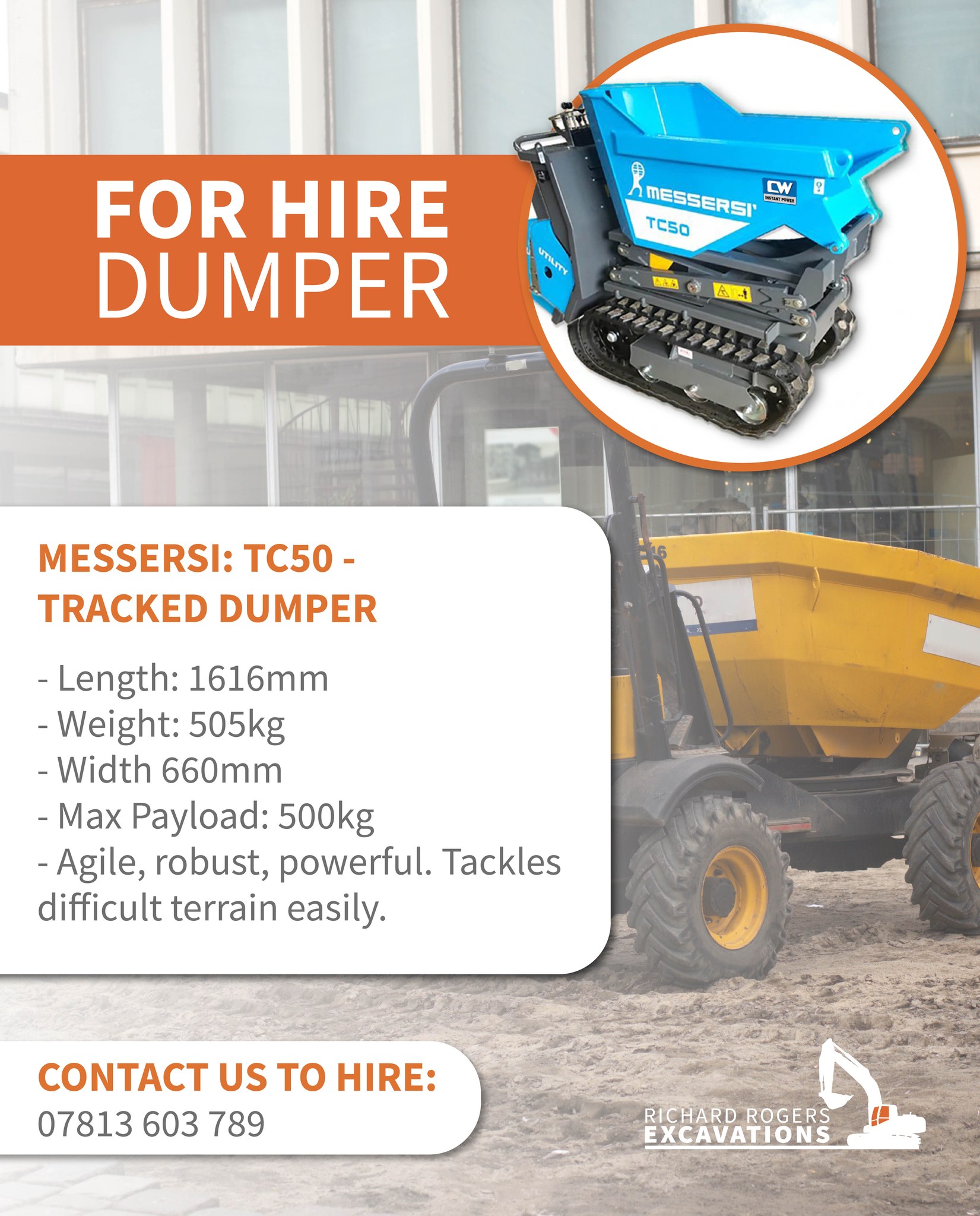 ๐ง For Hire Highlight: MESSERSI TC50 ๐ง
Available for hire across Merseyside, Cheshire, Chester
& the Wirral.
Get in touch today for competitive hire rates!
๐ฒ 07813603789
#PlantHire #MiniDigger #Kubota #Groundworks #Excavation #Merseyside #Cheshire #richardrogers #wirral