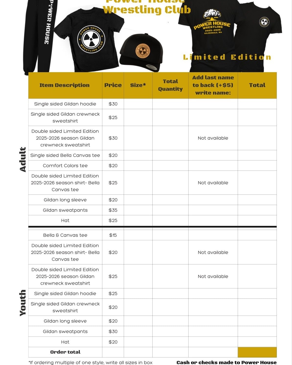 Order forms are due tonight (Friday)! Please return all forms and money to Chloe Veach, or one of the coaches.
#gopowerhouse and thank you for your support!!