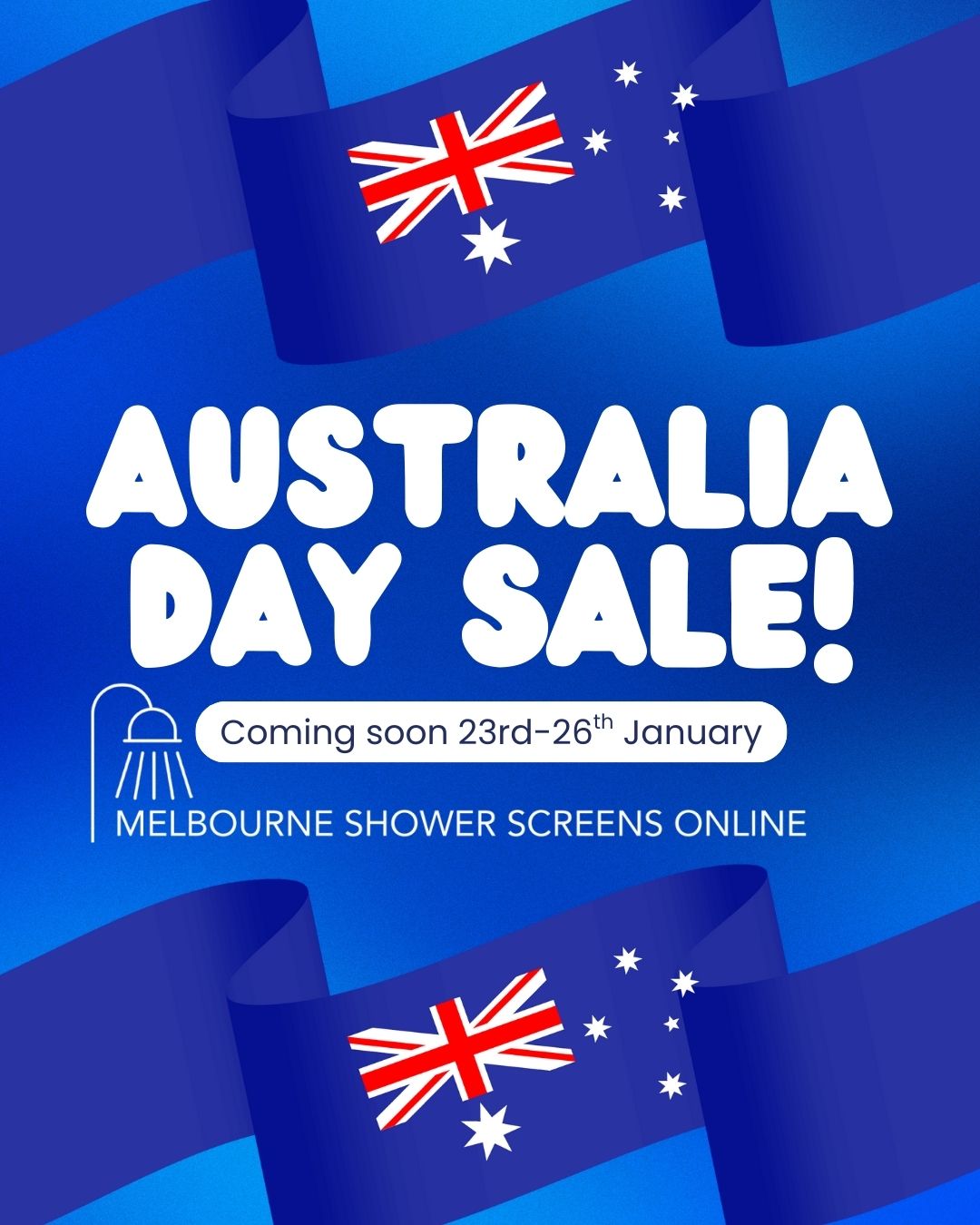 💥 Australia Day Weekend Sale is Coming! 💥
Celebrate the long weekend with 15% OFF storewide at Melbourne Shower Screens Online!
23rd – 26th January
Upgrade your bathroom and save on custom-made solutions designed to suit your space.
#MelbourneShowerScreens #CustomerLove #affordablesolutions