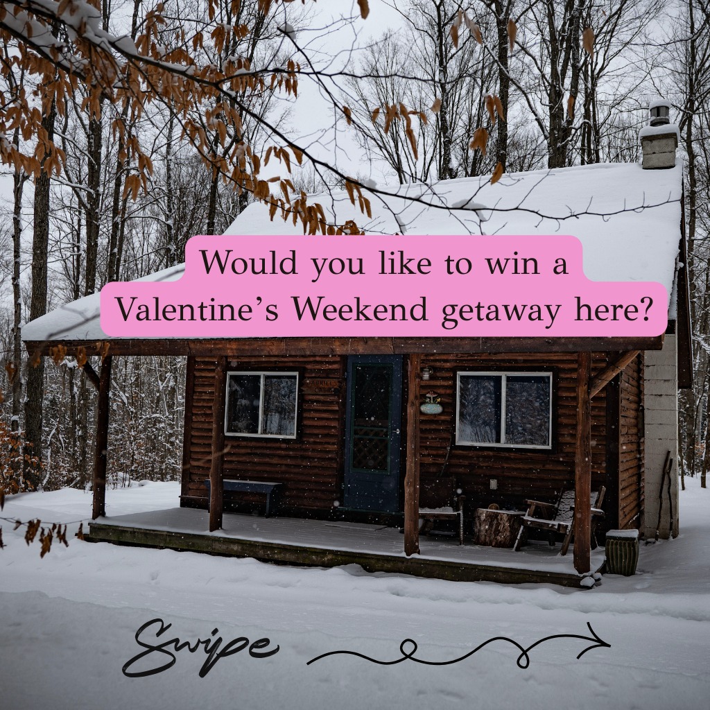 💘 VALENTINE’S WEEKEND GETAWAY GIVEAWAY 💘
Would you like to win a cozy Valentine’s Weekend escape to Gabriel’s Cabin? ❄️🔥
How to enter:
🙏🏽Follow @airandsunacres
❤️ Like this post
💬 Comment & tag a friend
📲 Share to your stories
🔖 Save this post
Enter by 2/5 to win!
✨ The prize:
Enjoy a dreamy two-night stay at Gabriel’s Cabin (Feb 13–15)—perfect for a romantic getaway, bestie escape, or solo winter retreat.
🏡 Cabin highlights:
• Loft with king-size bed + soft down topper
• Electric heat & on-demand hot water at the sink
• Full kitchenette
• Newly built private outhouse
• Your own fire pit overlooking the hill
• Seasonal goodies for our winner 🎁
❄️ 4x4 recommended in winter
👥 Sleeps up to 3 guests
✨ Can’t make those dates? Winner may opt for a credit toward a future stay with advance notice.
💰 $300+ value
Winner announced shortly after 2/5—good luck! 🤍❄️