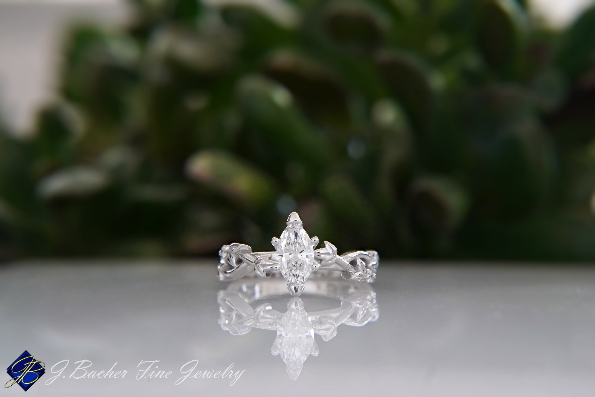 ๐ Jordon & Amanda
We love this piece! This truly enchanting engagement ring is crafted in white gold, featuring a nature-inspired design with delicate vines and leaves flowing along the shank. At the center shines a stunning marquise-cut diamond, creating a look thatโs both romantic and beautifully organic.
Congratulations to you both! Thank you for allowing us to be a part of this special moment. โค