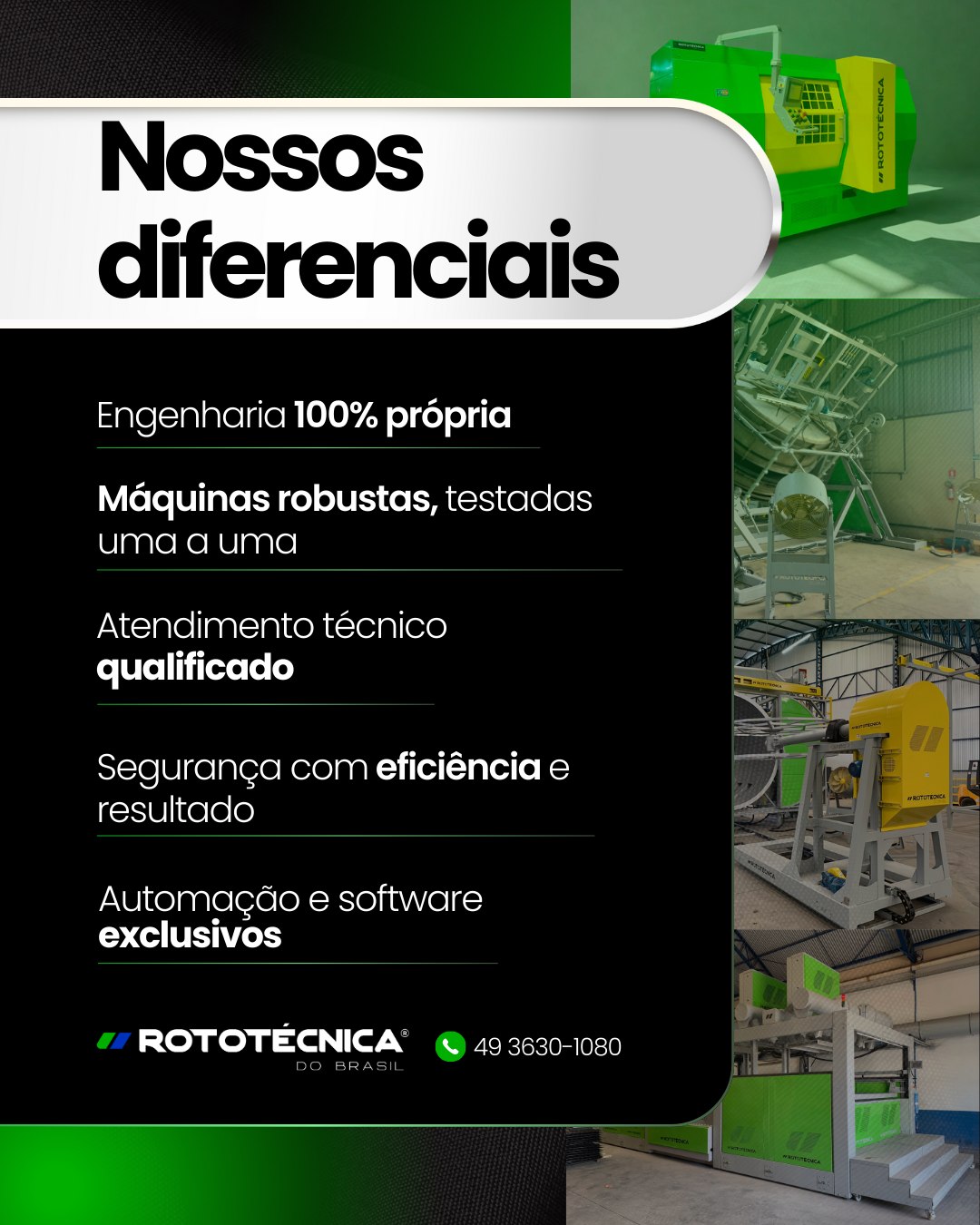 Na Rototécnica, cada projeto nasce de engenharia 100% própria, passa por testes rigorosos e chega ao cliente com automação e software exclusivos, pensados para aumentar eficiência, segurança e produtividade real ⚙️
Nossos diferenciais não são promessas, são partes do processo, tecnologia e suporte técnico qualificado, do início ao pós-venda.
Clique no link da bio e saiba mais 😉
#rotomoldagem #rototecnicadobrasil #rotomoldeo #rotomolding #indústriadoplástico
