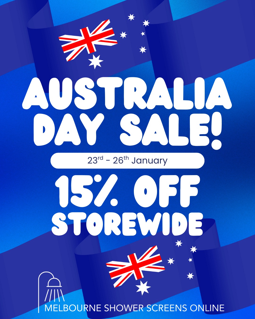 🇦🇺 THIS AUSTRALIA DAY IT IS OUR SHOUT! 🇦🇺
This Australia Day Weekend, Melbourne Shower Screens Online is turning up the savings!
Enjoy our Australia Day Sale from 23rd–26th January with 15% OFF STOREWIDE 🎉
It’s the perfect time to upgrade your bathroom with premium shower screens designed for Australian homes — all at a celebratory price.
✨ Stylish & modern shower screens
✨ Quality materials & finishes
✨ 15% OFF storewide – limited time only
🗓 23rd–26th January
🛒 Shop online at Melbourne Shower Screens Online
#MelbourneShowerScreens #BathroomGoals #HappyCustomer