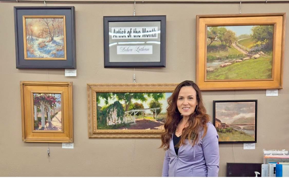 Debra Latham is an award winning internationally known artist. Her representational impressionistic oil paintings richly depict landscapes, studio pieces and figures.
She is a native Texan who derives inspiration from the family farm house, her travels, and the Texas Hill Country. She also teaches oil painting in Kingsland. For more information go to debra@debralatham.com.
"Painting is something I must do." I love the challenge of creating something on a blank canvas. Debra's beautiful work is on display at the Highland Arts Guild & Gallery located at 318 Main Street, Marble Falls, TX. 78654.
.
.
#highlandartsguild #marblefallstx #originalart #ArtistOfTheMonth #cityofmarblefalls #fineart