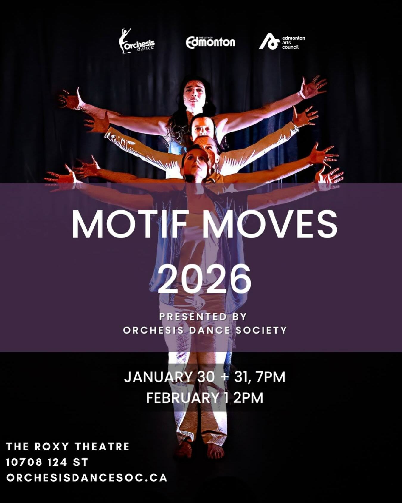 We have dancers in two different pieces in this year's Motif Moves show! We are so excited to be able to share a new work by @brookeleifso.
MORE EXCITING NEWS! For the first year ever, the Motif Motives show will be ASL interpreted, as well as there will be ASL interpretation in the lobby. We want to thank Orchesis for working with us so closely to make the entire process more accessible to Deaf dancers.
@orchesisdanceyeg presents Motif Moves, a curated collection of dance art themed around Chrysalis: a period of growth, transformation and development before emerging into something new. Our dance art will unravel from its cocoon to the community in 3 live performances.
Other choreographers include: Sophie Arab, Jessica Baudin-Griffin, Andrea Fitzgerald, Janita Frantsi, Kathleen Hughes, Jason Romero (Romero Dance Collective), Miranda Stahn, and Eric Awuah (AYA Collective).
There are 3 opportunities to see this performance: January 30th & 31st at 7pm, and February 1st at 2pm. All performances will be held at @roxy124street and tickets can be purchased from their website linked here: https://theatrenetwork.ca/events/motif-moves/
#disableddancer #neurodivergent #deafdancer #mobility #everybodycandance #movement #improv #accessinthearts #integrated #collaboration #collective #cripart #madart #yegdance #dancefloor
ALT TEXT: Dark promotional poster for Motif Moves 2026 featuring multiple dancers layered vertically with arms outstretched, creating a wing-like shape. Text lists January 30ā31 and February 1 performances at the Roxy Theatre, presented by Orchesis Dance Society.