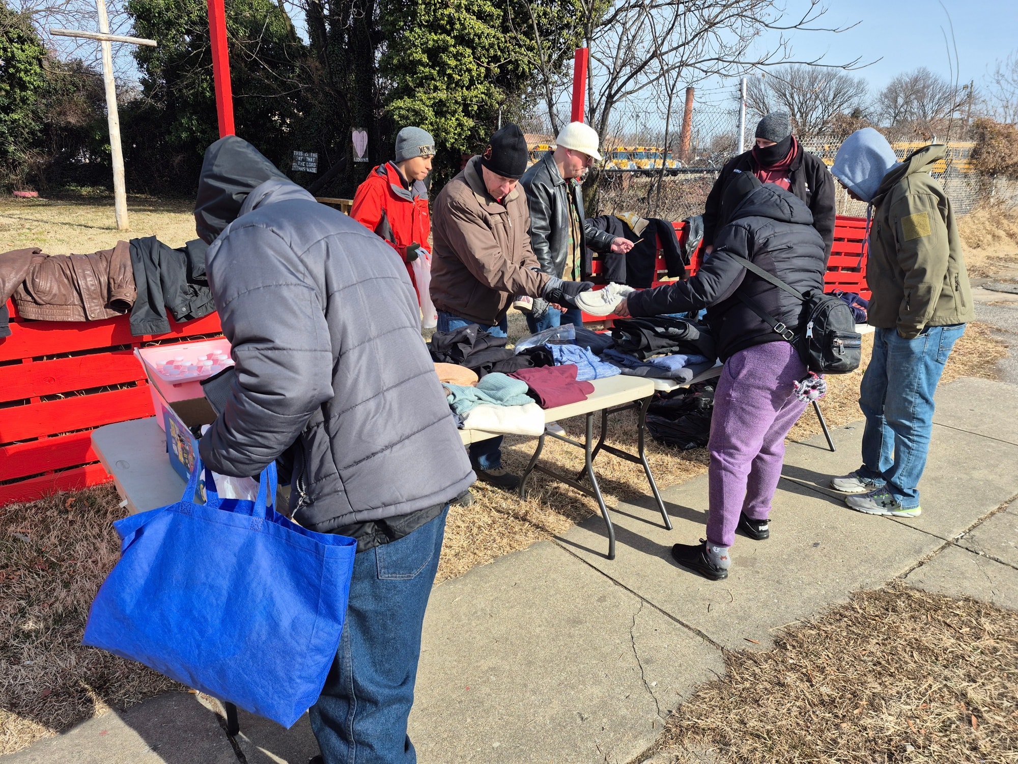 It was 12 degrees when we arrived, but God allowed us to be His hands and feet today, in spite of the weather! To God be the Glory! The pictures reflect a small amount of the gratitude for our team being in the community today.