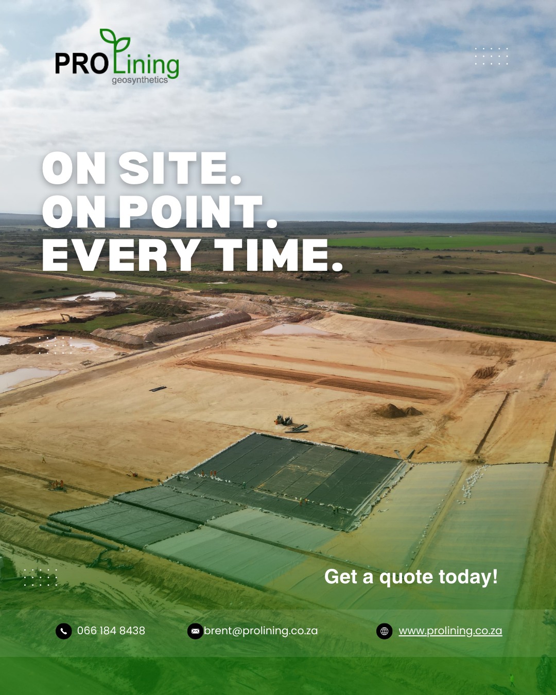 From planning to final installation, @prolining_geosynthetics delivers precision, reliability, and large-scale geosynthetic solutions you can trust.
When your project demands quality workmanship and experienced execution โ weโre the team you want on site.
๐ 066 184 8438
๐ง brent@prolining.co.za
๐ www.prolining.co.za
#PROLining #Geosynthetics #HDPELiner #LargeScaleProjects #CivilEngineering #InfrastructureDevelopment #MiningSolutions #WaterManagement #EnvironmentalEngineering #SustainableInfrastructure #QualityWorkmanship #TrustedSolutions