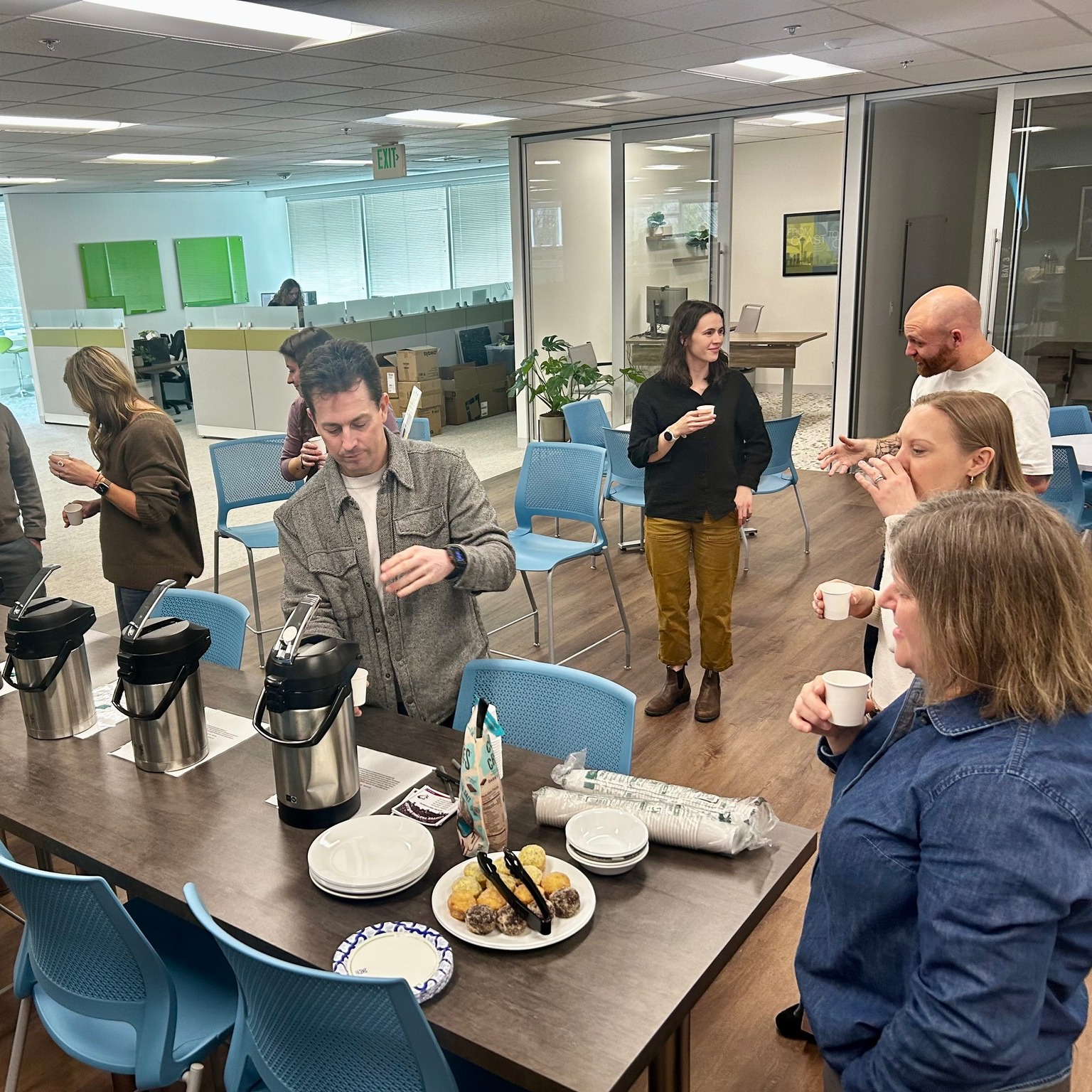 Important business happening today: A little coffee tasting of local roasters to choose what’ll be featured in our fancy new coffee machine coming soon. ☕