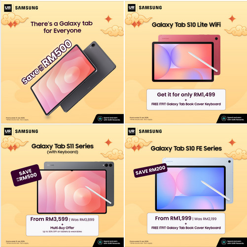 🧧✨BIG SCREEN HUAT ENERGY 📱💻
💥 Save up to RM500 on #GalaxyTabs
🎁 Plus goodies to kickstart your workflow
Exclusively at #UrbanRepublicMY Outlets👇
📍 Find us: https://shop.urbanrepublic.com.my/pages/our-outlets
📅 Promo ends 31 Jan 2026. While stocks last. T&Cs apply.
#AngPaoNaLai #GalaxyHuatDeals #UrbanRepublicMY #Samsung #TheMobileCompany