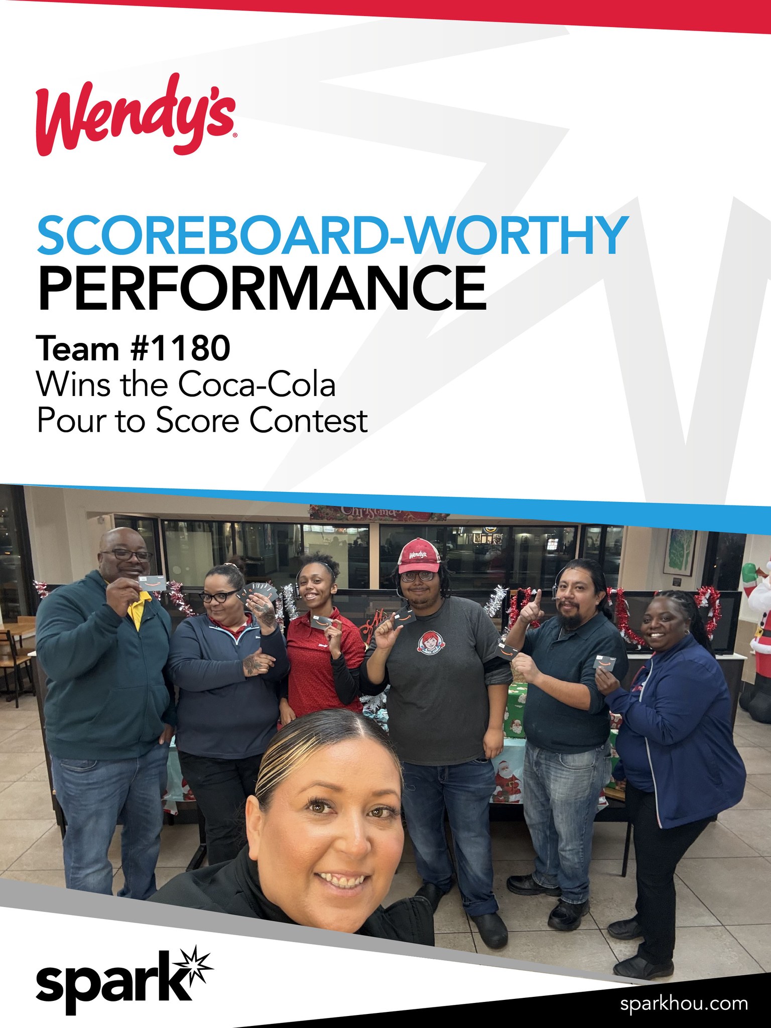 Winning the Coca-Cola Pour to Score contest put Team #1180 on the map and for good reason.
Under Traci’s leadership, the team proved that smart upselling is about understanding the guest, the product, and the opportunity in front of you.
Moments like this show how strong teams drive growth from the inside out.
A well-deserved win.
#TeamWin #PourToScore #SmartUpselling #ProudMoment #TeamSpark