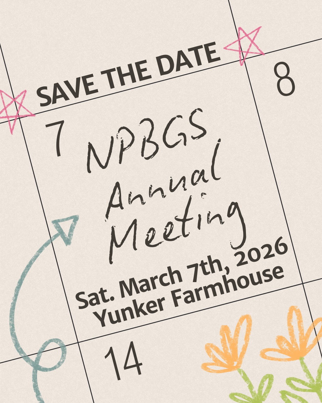 Mark your calendars! βπΌ NPBGS's Annual Meeting is happening Saturday, March 7th at Yunker Farmhouse (1223 28th Ave N, Fargo, ND 58102). Our special guest speaker will be local artist @aliciahauffstudio. Members & non-members are welcome to attend. More details coming soon - stay tuned!
