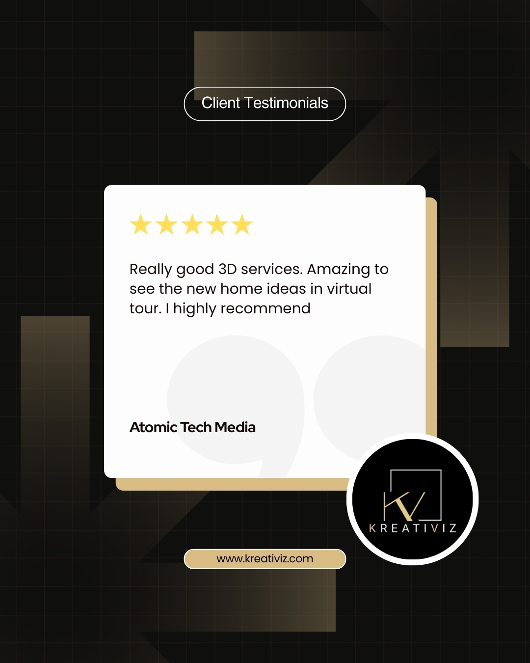 We don’t take trust lightly.
Trust is earned over time, through consistency, care, and commitment to doing the work properly.
Clear communication, considered decisions, and a shared understanding of what truly matters sit at the heart of every project. Hearing that recognised by our clients reinforces the way we choose to work and continue to evolve.
We’re grateful for every client who chooses to work with KreatiViz, values the process as much as the outcome, and takes the time to share their experience.
That trust is never taken for granted.
@kreativiz_
#architecturalvisualization #cgi #archviz