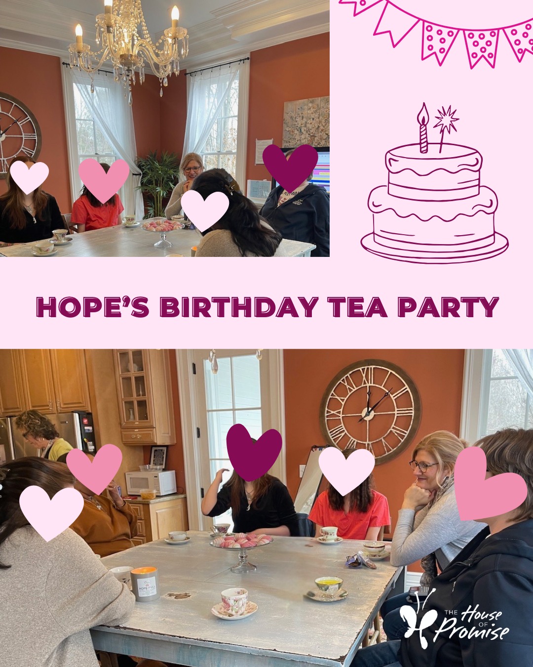 Hope* asked for a tea-party–themed birthday celebration and that’s exactly what she received, right down to the sweetest little cakes and the most beautiful teacups (donated to THOP).
For many survivors of trafficking, birthdays can be complicated. Trauma, loss, and seasons of survival often meant celebrations were missed—or felt impossible. That’s why moments like this matter so deeply. Celebrating a birthday is more than cake and decorations; it’s a reminder that someone is seen, valued, and worthy of joy.
Join us in sending Hope encouragement in the comments below and help us surround her with love!
