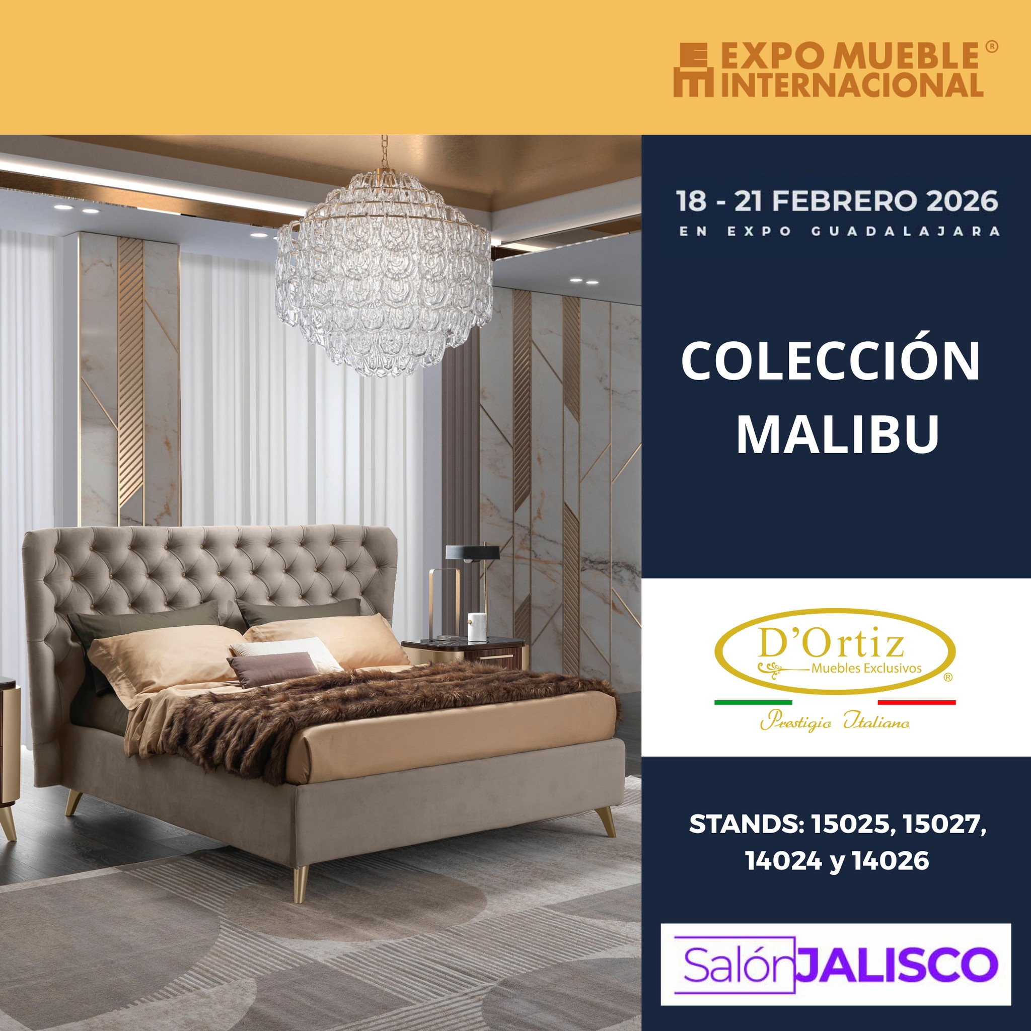 🚩D’ORTIZ MUEBLES PRESENTE EN EXPO MUEBLE INTERNACIONAL 🚩
Te esperamos del 18 al 21 de Febrero en Expo Guadalajara
📌 SALON JALISCO, STANDS: 15025, 15027, 14024 y 14026
🌐 https://www.dortizmuebles.com
📲 https://wa.me/523314096151
TE ESPERAMOS EN NUESTRAS SUCURSALES:
📌SUCURSAL INSURGENTES
Av. Insurgentes Sur 2346
Delegación Álvaro Obregón
Mixcoac, CDMX
Cel Ventas 55 2580 5981
📌SUCURSAL ZAPOPAN
Av. Patria No. 603 Esquina Aldous Huxley
Colonia Jardines Universidad
Zapopan, Jalisco México.
Cel Ventas 33 2612 1670
📌SUCURSAL NAUCALPAN
Periférico Blvd. Manuel Avila Camacho No.550
Naucalpan de Juárez, Edo Mex.
Cel Ventas 55 6086 6314
Expo Mueble Internacional
#EXMII26 #ExpoMuebleInternacional #mueblesexclusivos #dortizmuebles #mueblesdeitalia #mueblesimportados #mueblesitalianos #mueblesitalia #muebles #salas #comedor #familyroom #interiordesign #muebleria #muebles #furniture #jalisco #cdmx