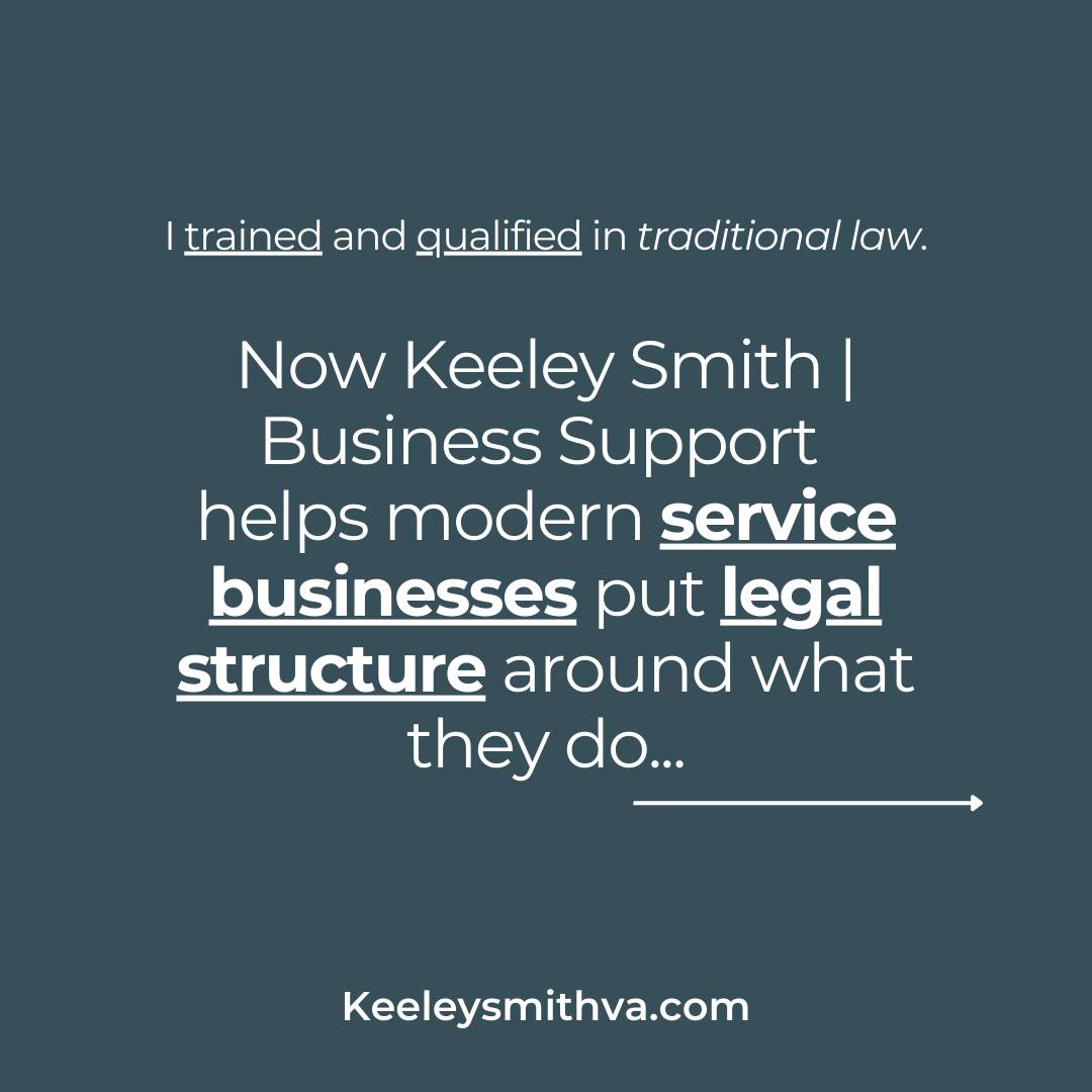 I may have trained and qualified in traditional law but now I spend most of my time helping modern service businesses put structure around what they do.
The landscape has changed.
Freelancers. Contractors. Remote teams. Digital services.
But businesses still need the same core things:
- Clear agreements.
- Defined expectations.
- Processes that actually protect both sides.
The businesses that grow sustainably aren’t the ones guessing.
They’re the ones building properly with agreements and systems that reflect how they really work.
If things feel a bit messy or overly reliant on goodwill, that’s usually a sign it’s time to strengthen the foundations.
You don’t have to figure that out alone 👋
