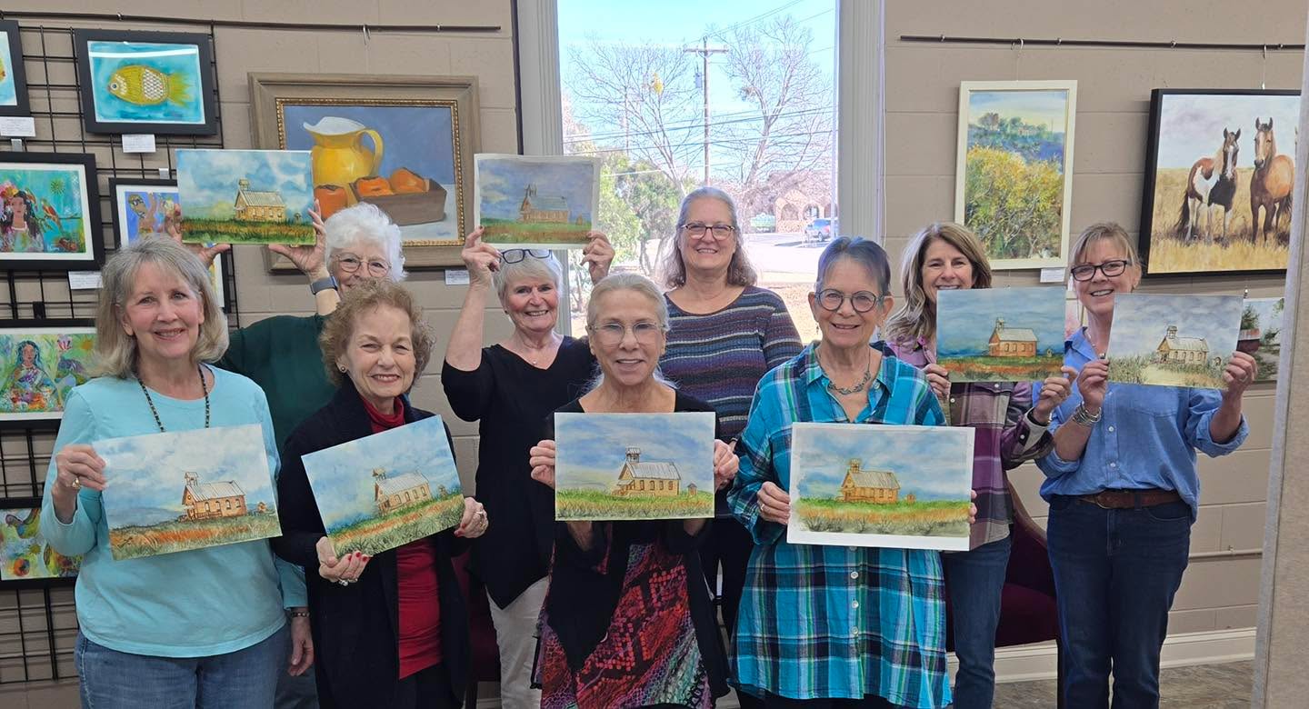 Water Color Wednesday Photo the week:
They worked on a moody, stormy, old schoolhouse. It was a great session with happy students and impressive work from artists at beginning, intermediate, and experienced levels!
.
.
#highlandartsguild #marblefallstx #fineart #originalart #Texas #artists #texasartists #originalartwork #watercolor #watercolorpainting #watercolorartwork