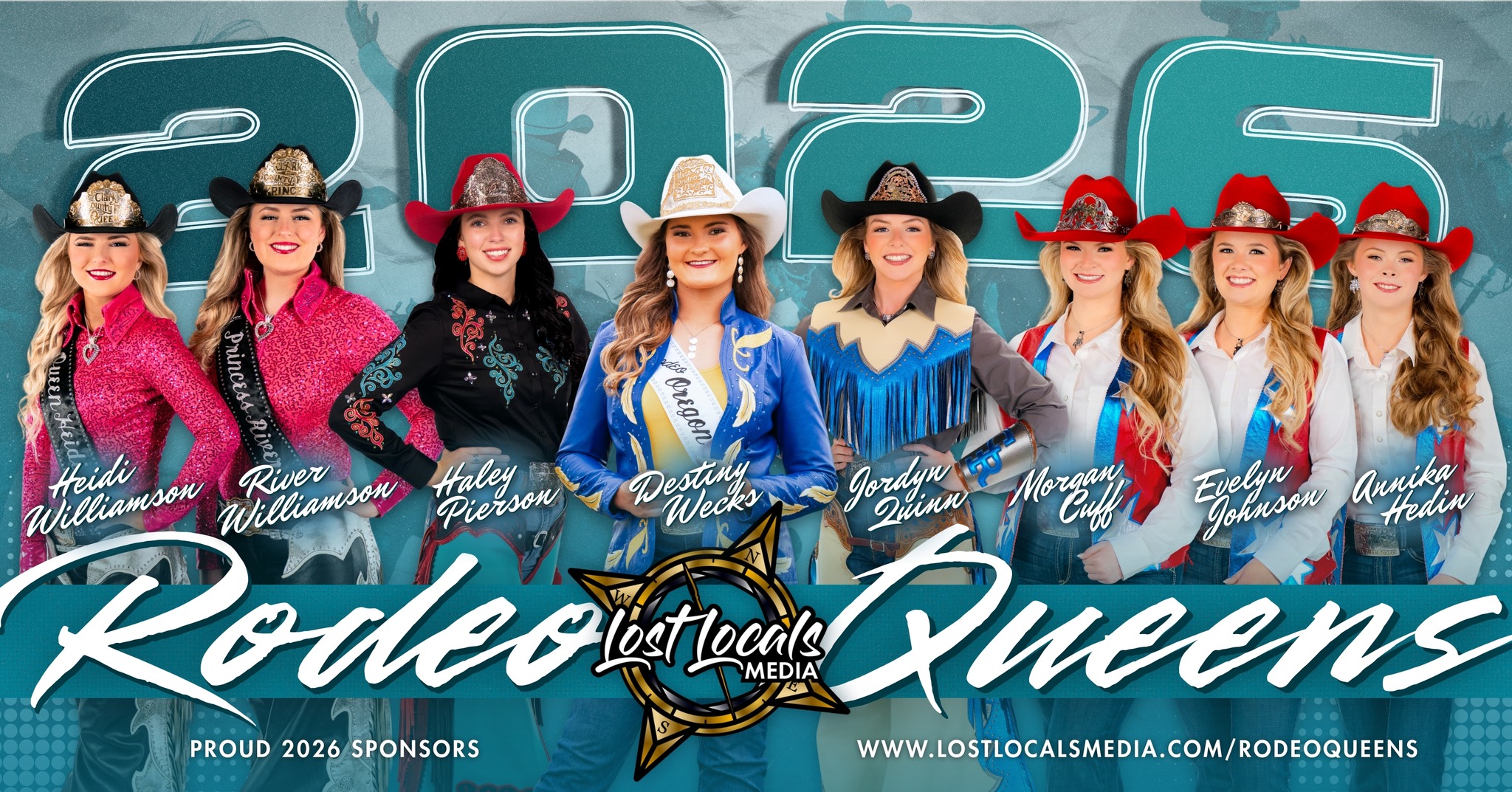 Featuring all the lovely ladies we have worked with carrying 2026 titles!
This was purely made for a little design practice. We were contemplating even sharing it at all, but we just loved seeing all the ladies we are sponsoring this year placed all together like this! We really love playing with design and running with a great inspirations; anyone get sports "Media Day" vibes?
We would love the opportunity to work with more queens for 2026 with sponsored discounts! Reach out if you would like to join these ladies in documenting your year, we would love to have you!
