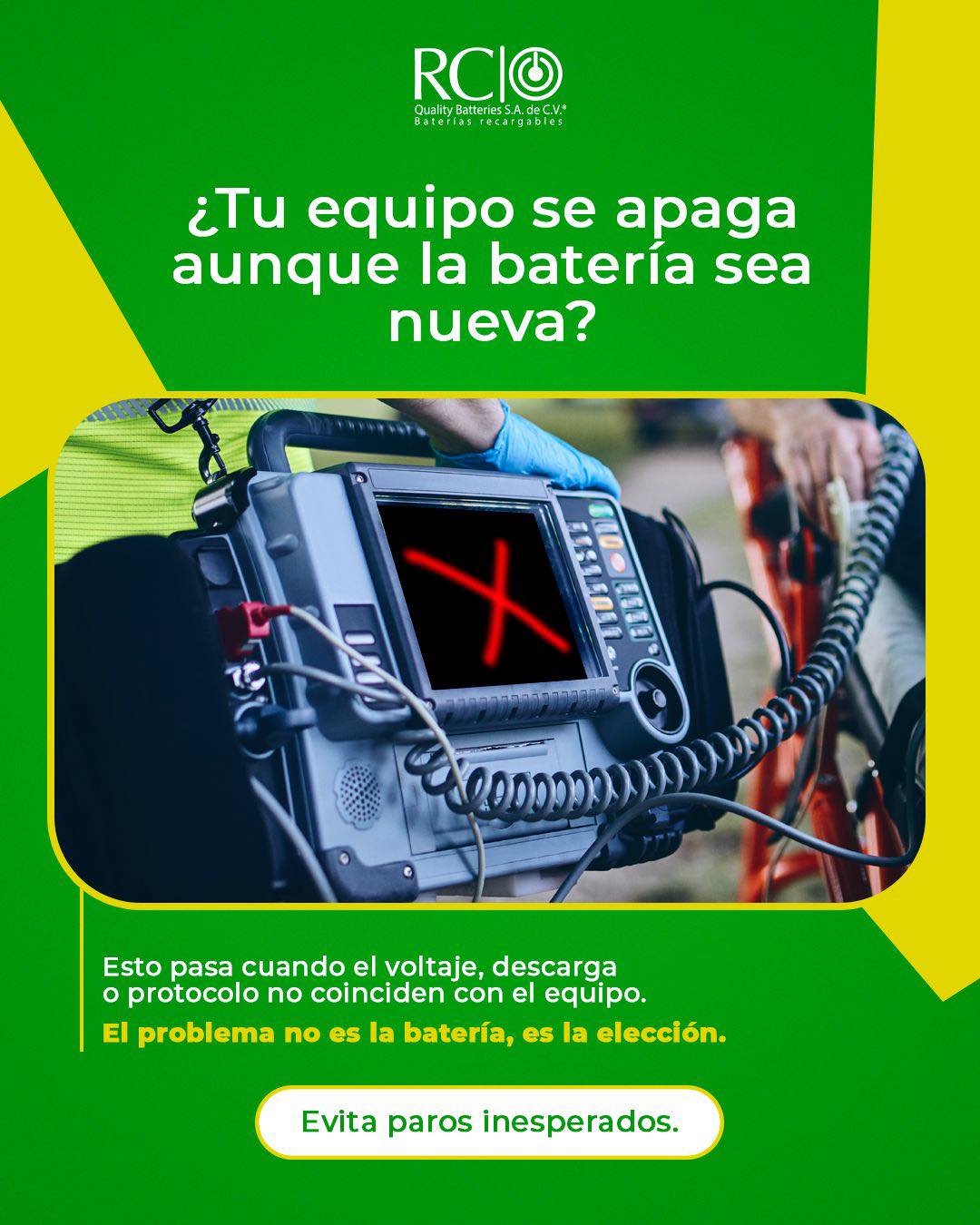 No arriesgues tu operación por una mala elección.
La batería correcta mantiene tu equipo siempre activo.
⚡ Energía confiable desde el primer uso.