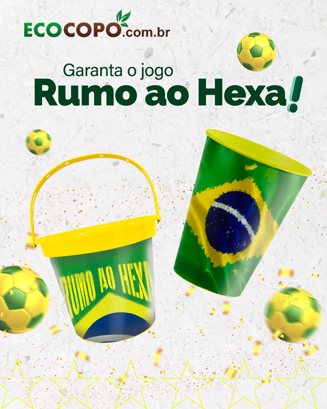 Quem entra em campo preparado, sai na frente.
Na torcida, no evento ou na ativação, o EcoCopo In Mold Label e o Balde1L com Alça jogam como titulares na estratégia da sua marca. ⚽
✔️ Presença constante durante todo o jogo
✔️ Experiência que conecta emoção, marca e lembrança
✔️ Sustentabilidade aplicada, que gera valor de verdade
Enquanto a galera vibra pelo hexa, a EcoCopo marca gol em branding, impacto ambiental e recorrência.
Porque produto bom não é descartável.
É o que continua circulando.
👉 Garanta agora os copos da sua marca e leve o jogo até a final.
#RumoAoHexa #EcoCopo #ExperienciaDeMarca #BrindesSustentaveis #MarketingPromocional
