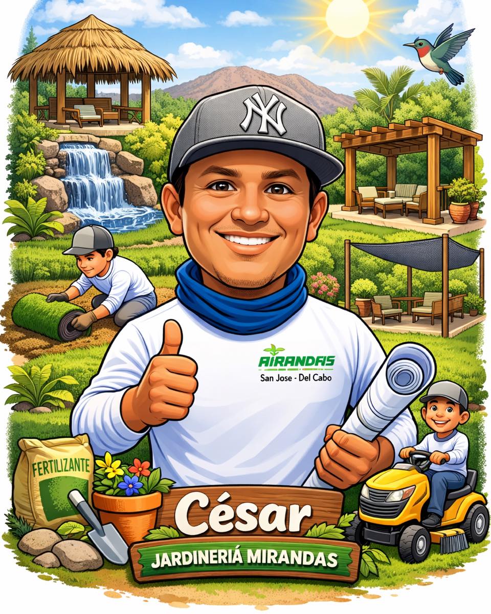 🌱 Así somos en Jardinería Mirandas 🌱
Con mucho orgullo les comparto esta imagen que representa lo que hacemos todos los días: trabajar con pasión, compromiso y amor por los espacios verdes.
Soy César, y junto con mi equipo en Jardinería Mirandas nos dedicamos a transformar jardines, crear áreas para disfrutar y dar mantenimiento para que cada espacio luzca siempre al 100.
Gracias a todos nuestros clientes por la confianza.
Seguimos trabajando para ti 💪🌿
📞 Cotizaciones: 624 358 2814
📍 Los Cabos y alrededores