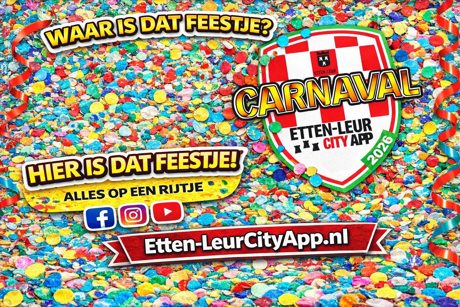 Nog 1⃣ nachtje slapen en dan is het zover! 🥳
Wil je niets missen en op de hoogte zijn van de (carnavals)activiteiten in het Stijlorenrijk én het Zwaajgat? Het meest complete overzicht vind je op de @ettenleurcityapp!
#carnavalvierjeinEtten-Leur #carnavalmakenwesamen #carnavalechtmeemakenismeedoen #carnaval #stijlorenrijk #samenwerking #etten