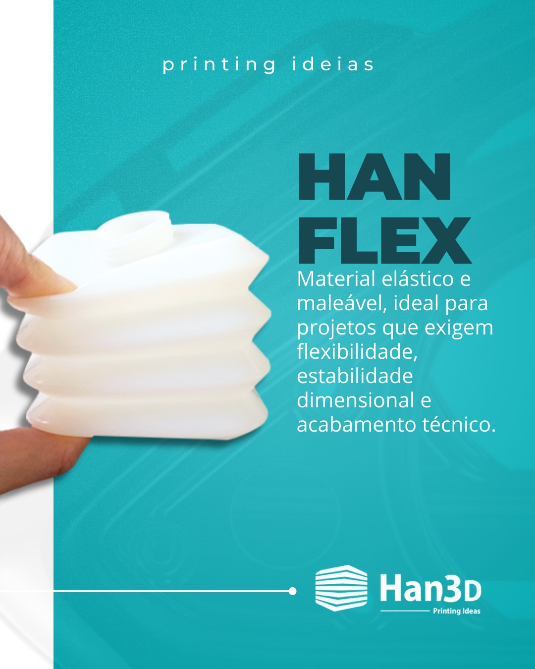 A Han-Flex foi desenvolvida com tecnologia SLA a laser para atender projetos que exigem propriedades elásticas e alta fidelidade dimensional.
É a solução ideal para a criação de tiras, sandálias e componentes visuais, oferecendo média resistência mecânica, excelente acabamento e consistência técnica em cada peça produzida.
Com a impressão 3D, é possível acelerar o desenvolvimento, reduzir custos e validar soluções com muito mais agilidade, sem abrir mão da qualidade industrial.
🔍 Quer entender como a impressão 3D pode otimizar seus processos e transformar seus produtos?
👉 Fale com a Han3D e descubra novas possibilidades para o seu negócio.
#Han3D #HanFlex #Impressão3DSLA #Tecnologia3D #IndustriaCalcadista #Prototipagem #ManufaturaAditiva #Inovação #DesenvolvimentoDeProduto