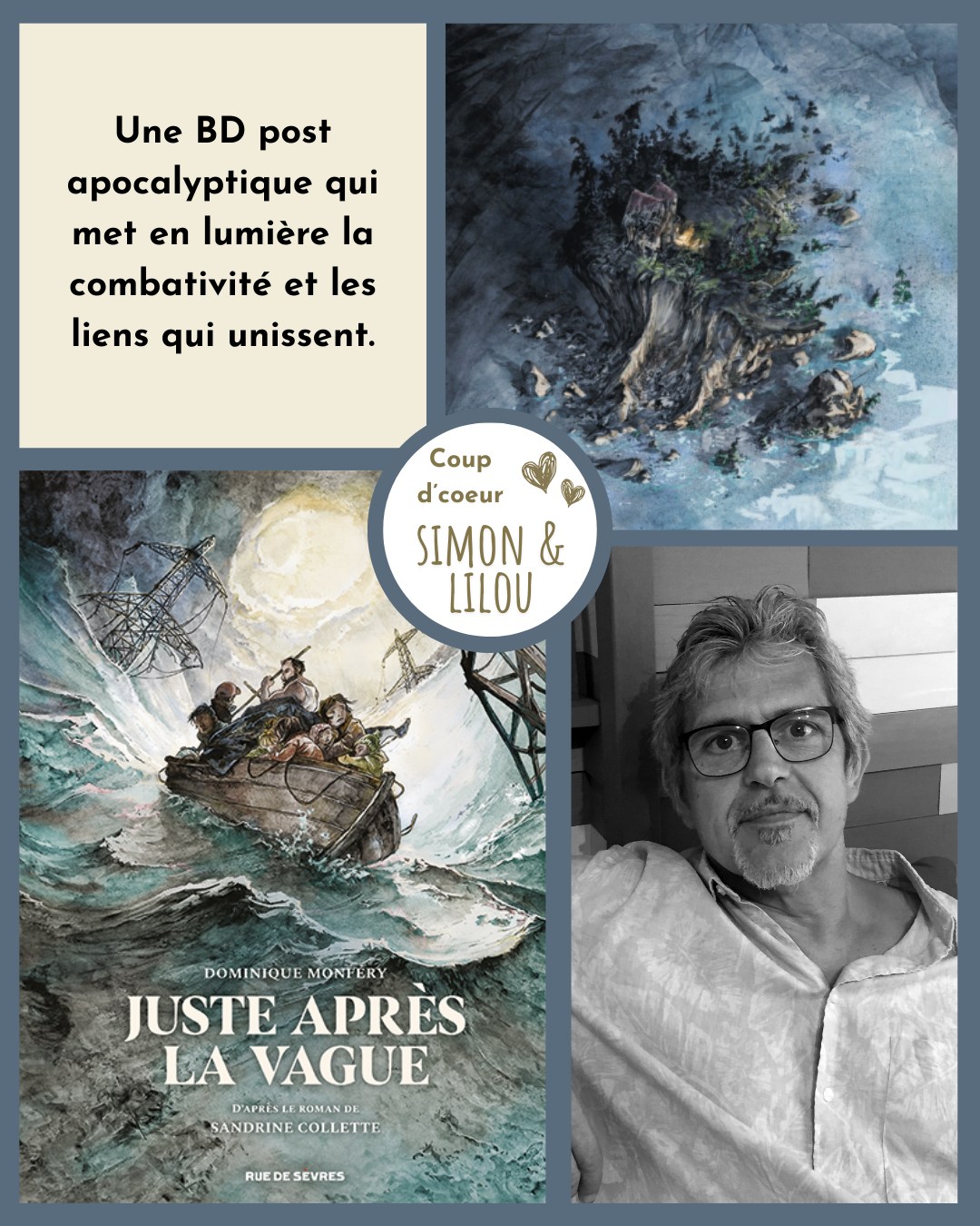 ❤️ Coup de cœur : Juste après la vague de Dominique Monféry publié aux éditions @ruedesevresbd
#coupdecoeur #bd #librairieindependante