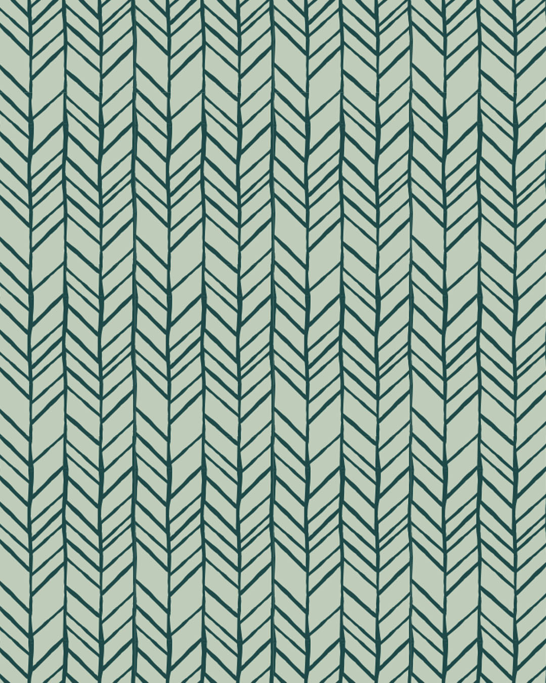 Feathered Aim is a hand drawn graphic chevron pattern inspired by the feathers on the end of an arrow. Rendered in two tone blue, this design adds rhythm and structure while remaining soft enough to function as a versatile coordinate. The repeating chevrons provide visual movement without overwhelming other patterns.