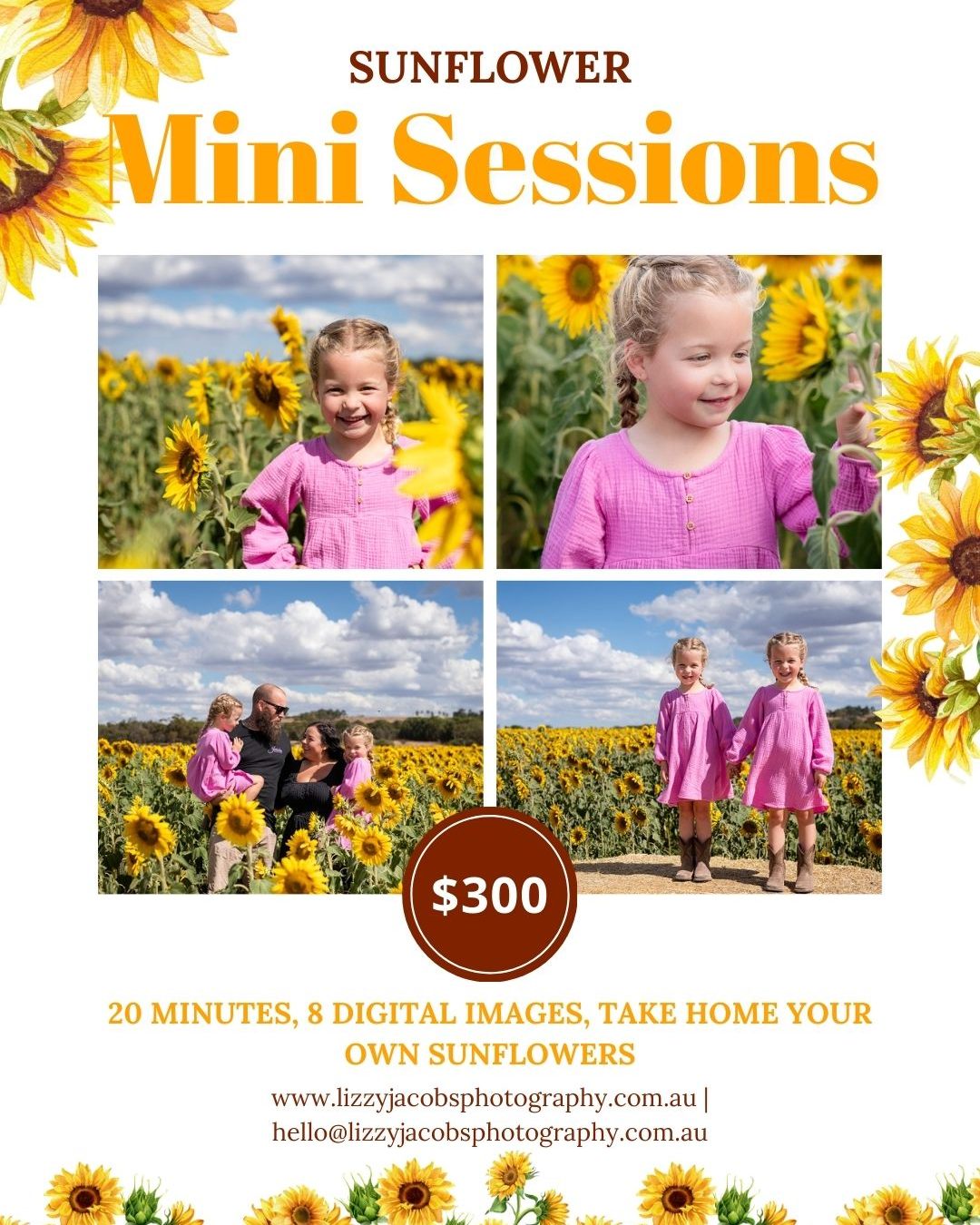 Sunflower mini sessions are back 🌻
And I’m running them for ONE day only.
Saturday March 14th
Golden hour light
Short + sweet sessions
All the sunflower magic ✨
These are relaxed, fully guided mini shoots — perfect if you want updated family photos without committing to a full session. Kids can be kids, you don’t need to know what to do, and I’ll take care of the rest.
Sunflower sessions always book fast (because sunflowers don’t hang around), and once this date is full, that’s it for the season.
Saturday March 14th
One day only 🌻
Bookings are now open — https://app.studioninja.co/booking//RYPJK09GM41509J9WH945EU8V
Future you will be very glad you booked this 💛
@pickyourownsunflowers