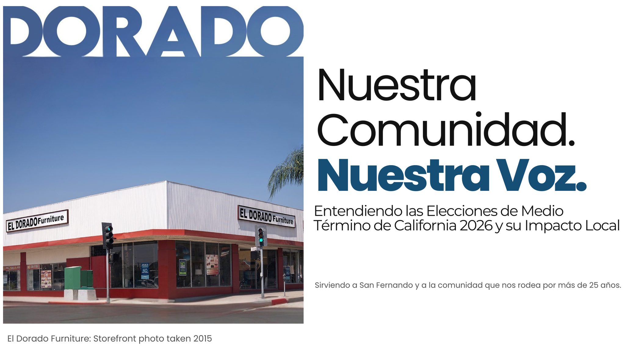 Proud to serve San Fernando for over 25 years 💙
We just shared a new blog post focused on our community — with helpful information, important dates, and ways to stay informed in 2026.
If you live, work, or vote locally, we hope this is a useful resource for you.
👉 Read the full post here:
https://www.doradohomefurniture.com/post/dorado-home-furniture