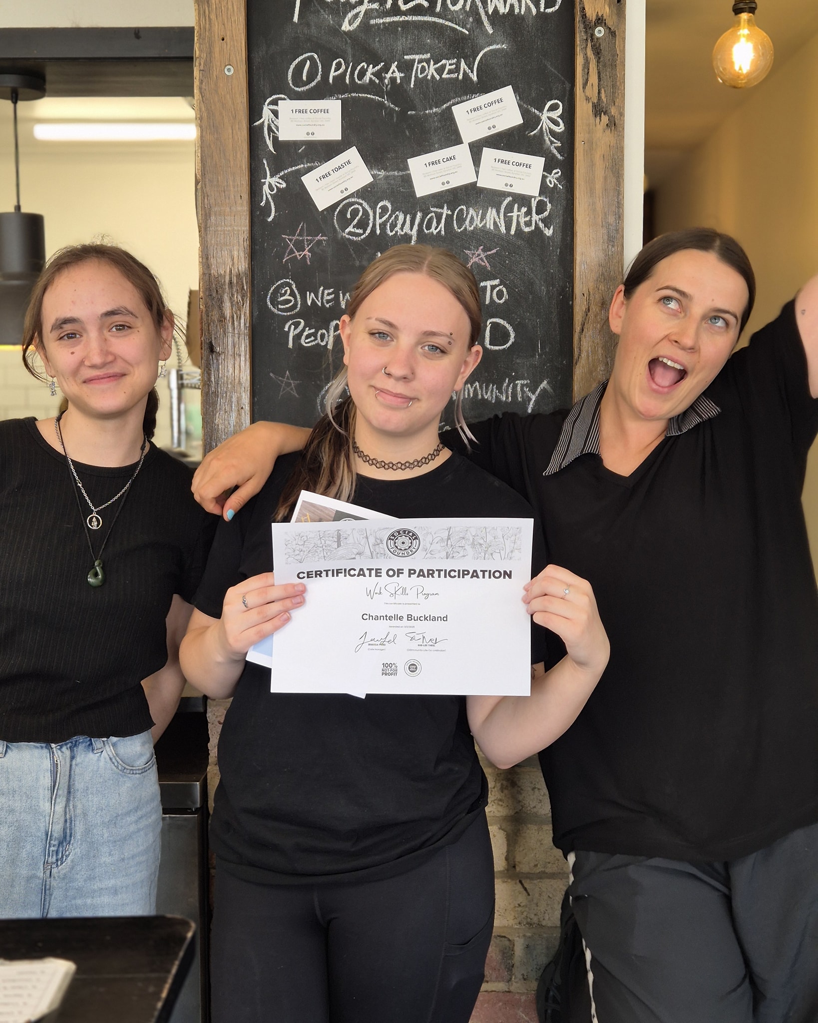 When you dine with us, you are directly supporting our mission to support our young trainees and empower each individual we take on with work skills and life skills that they can take into their future. So thank you for supporting local and grabbing a coffee and meal from us! ❤️ ☕️ 😋