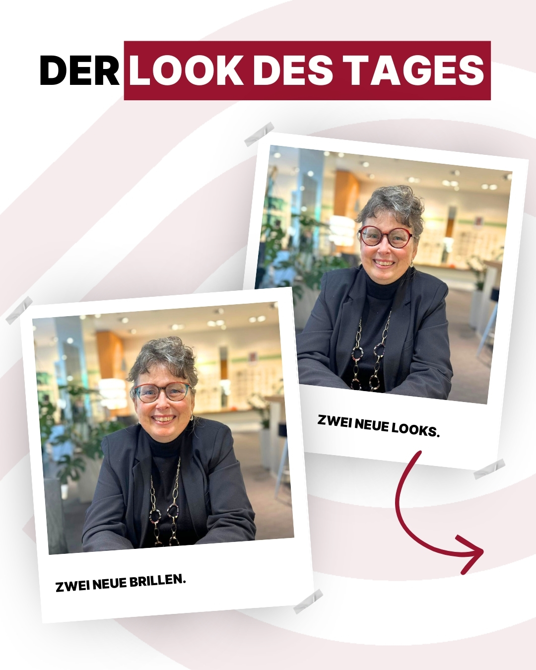 Der Look des Tages✨
Frau Maier-Fryars hat gleich 2x zugeschlagen👓
Zu ihrer Gleitsichtbrille gab’s noch eine Bildschirmarbeitsplatzbrille mit Stärken über 7 dpt.
Wir finden: Schaut einfach klasse aus! 😍
Vielen Dank für die tollen Gespräche und das Vertrauen 🙌😊
#bauroptik #gleitsicht #bildschirmbrille #optiker