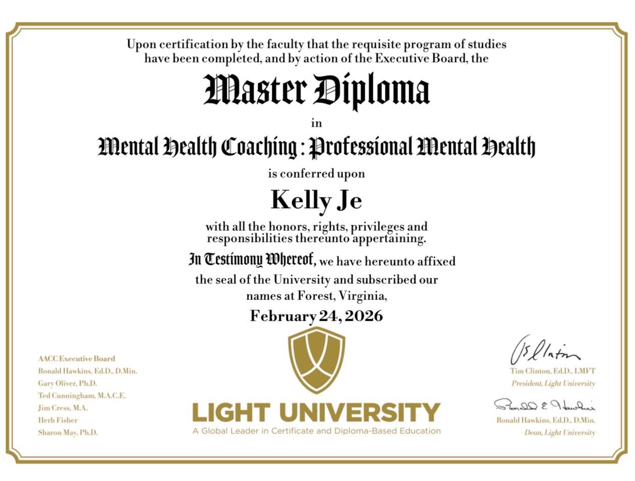 I Give God Total Praise right now!
I asked God to direct my path when I was pregnant with my daughter. Maxcie Taylor prayed with me, but her prayer was a confirmation that God heard my cry.
I started down my journey to Serenity with first healing myself, forgiving myself, and surrendering fully to God.
Mental Health has been a huge passion of mine because of my own journey.
I started at Light University just taking their Spiritual Adult First Aid course. Now here I am finishing my first Master Diploma!
I know what I am capable of and after this past Saturday I vowed that I would no longer compare myself to others, no longer give up on myself, no longer allow FEAR to stop me in what God has for me! In the words of Crystal Robinson NO MORE!
1 Master Diploma down and a few more to go! More exciting news coming soon yall just wait! This is my season and I’m walking proudly into it! #ButterflyWarrior #MentallyStrongPhysicallyFree #FIGHTxHOPE #shedidthat