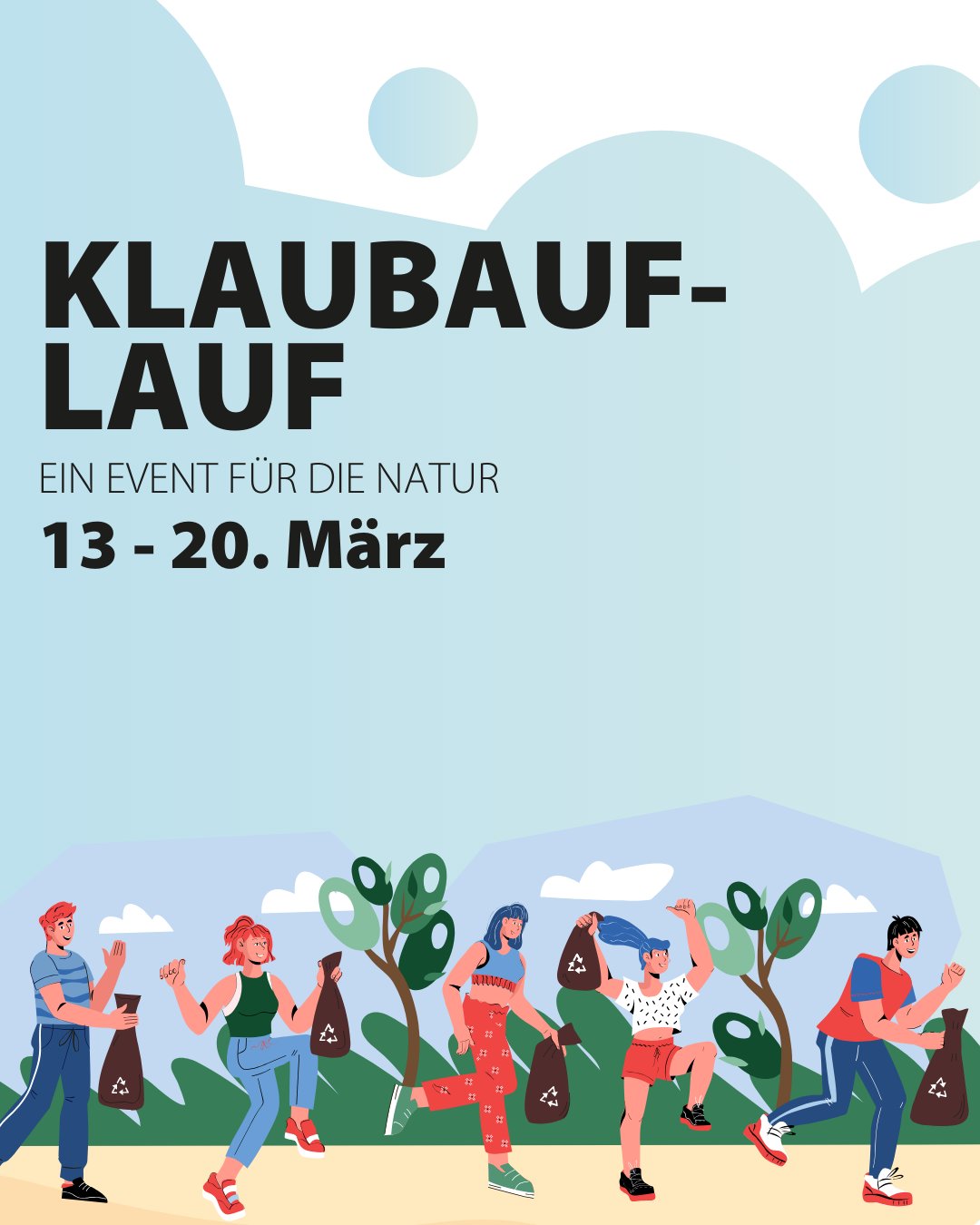 Zigarettenstummel, Plastiksackerl, Dosen all das und noch viel mehr wird oft unachtsam in der Natur entsorgt.
An alle Alltagsheld:innen, 🦹🌎
die gemeinsam zu einer gesünderen Umwelt beitragen wollen:
Wenn ihr im Zeitraum von 13.03.- 5.4. Müll aus der Natur mitnehmt und korrekt entsorgt, könnt ihr nicht nur eine gute Tat vollbringen sondern dabei auch noch etwas gewinnen! 🥳
Mach mit beim jährlichen shiftTanks-Klaubauflauf und sichere dir eines von vielen Goodies. Für die Teilnahme schicke uns einfach ein Bild von dem Müll, den du eingesammelt hast. Du kannst uns direkt hier auf Insta oder per Email erreichen.
Lasst uns gemeinsam unsere Umwelt sauberer machen!
Alle Teilnahmebedingungen als Link in der BIO