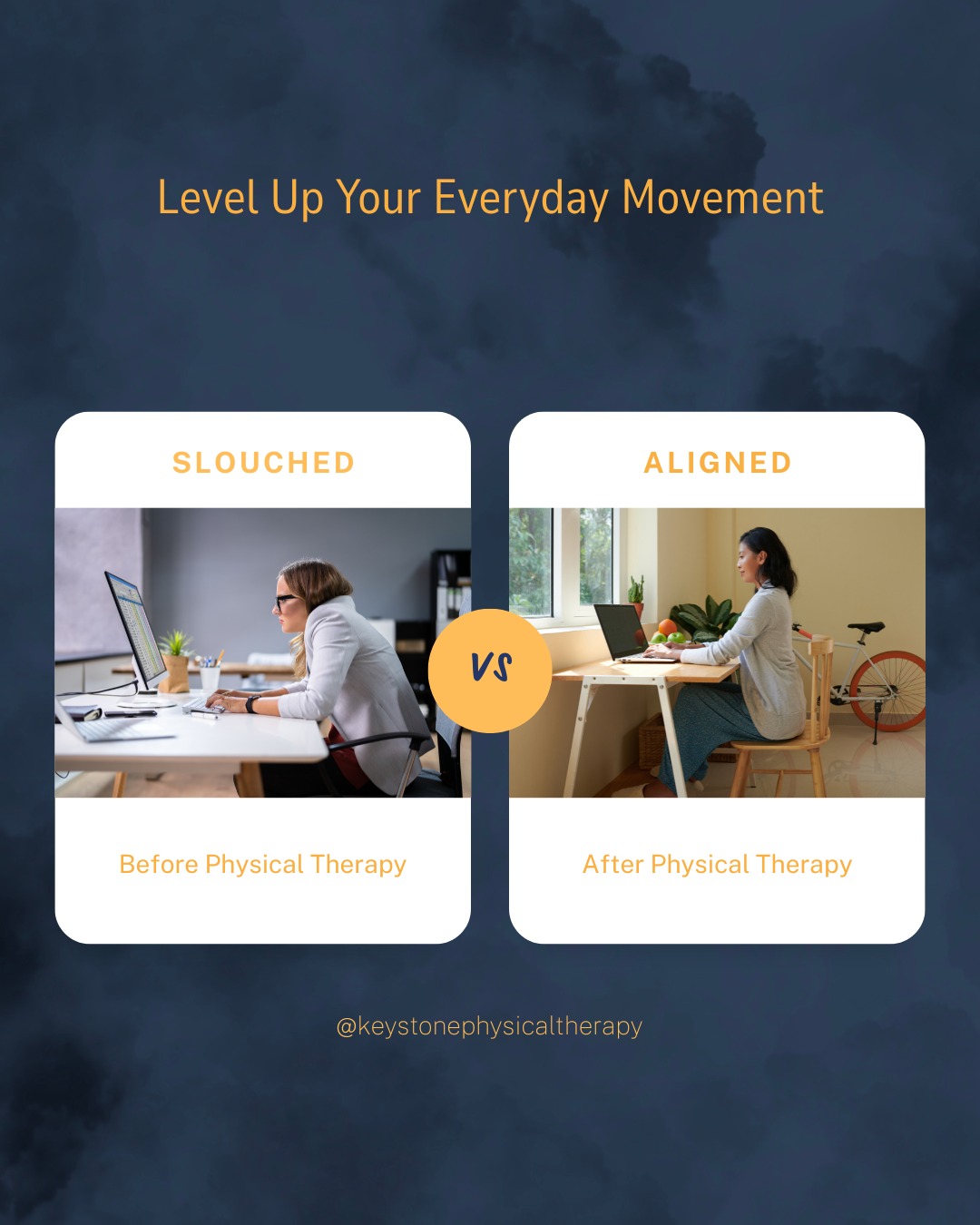 Small posture changes can make a big difference. 👇
If your workday leaves you feeling stiff, sore, or fatigued, your posture — and how your body moves throughout the day — may be part of the problem.
Physical therapy helps retrain movement patterns, improve alignment, and build the strength and mobility your body needs to stay comfortable long-term.
✨ Less strain.
✨ Better alignment.
✨ Stronger everyday movement.
Ready to level up how you move and feel? We’re here to help.
#PostureMatters #PhysicalTherapy #MoveBetterFeelBetter #DeskWorkerHealth #AlignedNotSlouched #WorkplaceWellness #Ergonomics #BackPainRelief #NeckPainRelief #HealthyMovement #MobilityMatters #KeystonePT #PhysicalTherapist #InjuryPrevention #WellnessAtWork #FunctionalMovement #DailyMovement #PainFreeLiving #BetterPosture #MoveWellLiveWell #BrookfieldWI #WisconsinWellness #PTCare #HealthyHabits #PreventPain #StrongerEveryDay #MovementIsMedicine #OfficeHealth #RehabStrong #PhysicalTherapyWorks