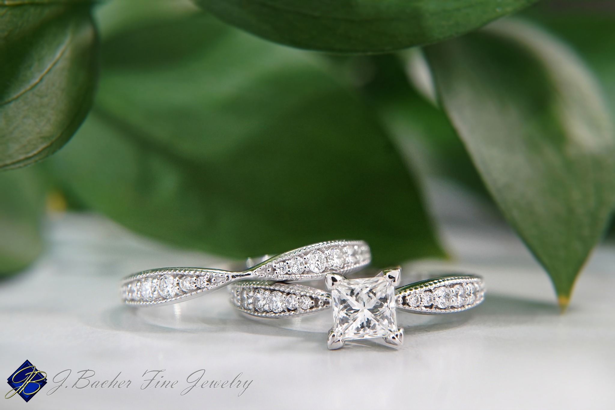 ๐ Congratulations, Kolt & Alyssa!
This gorgeous set features a brilliant princess-cut center diamond, set into a tapered shank with diamond and milgrain accents. Thank you for letting us be part of such a special moment! Wishing you both a lifetime of laughter, adventure, and love. โค