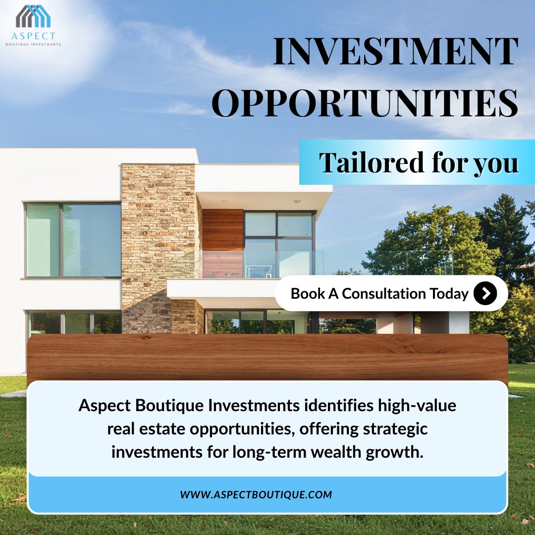 Not all investment opportunities are created equalâand the right ones arenât found by chance. đĄđ
At Aspect Boutique Investments, we take a strategic, personalized approach to identifying high-value real estate opportunities designed for long-term wealth growth. From market analysis to acquisition strategy, every recommendation is tailored to your financial goalsânot a one-size-fits-all portfolio.
If youâre ready to invest with intention, clarity, and confidence, letâs start with a conversation.
đ Book a consultation today and discover opportunities built around your future.
đ www.aspectboutique.com
#AspectBoutiqueInvestments #RealEstateInvesting #InvestmentStrategy
