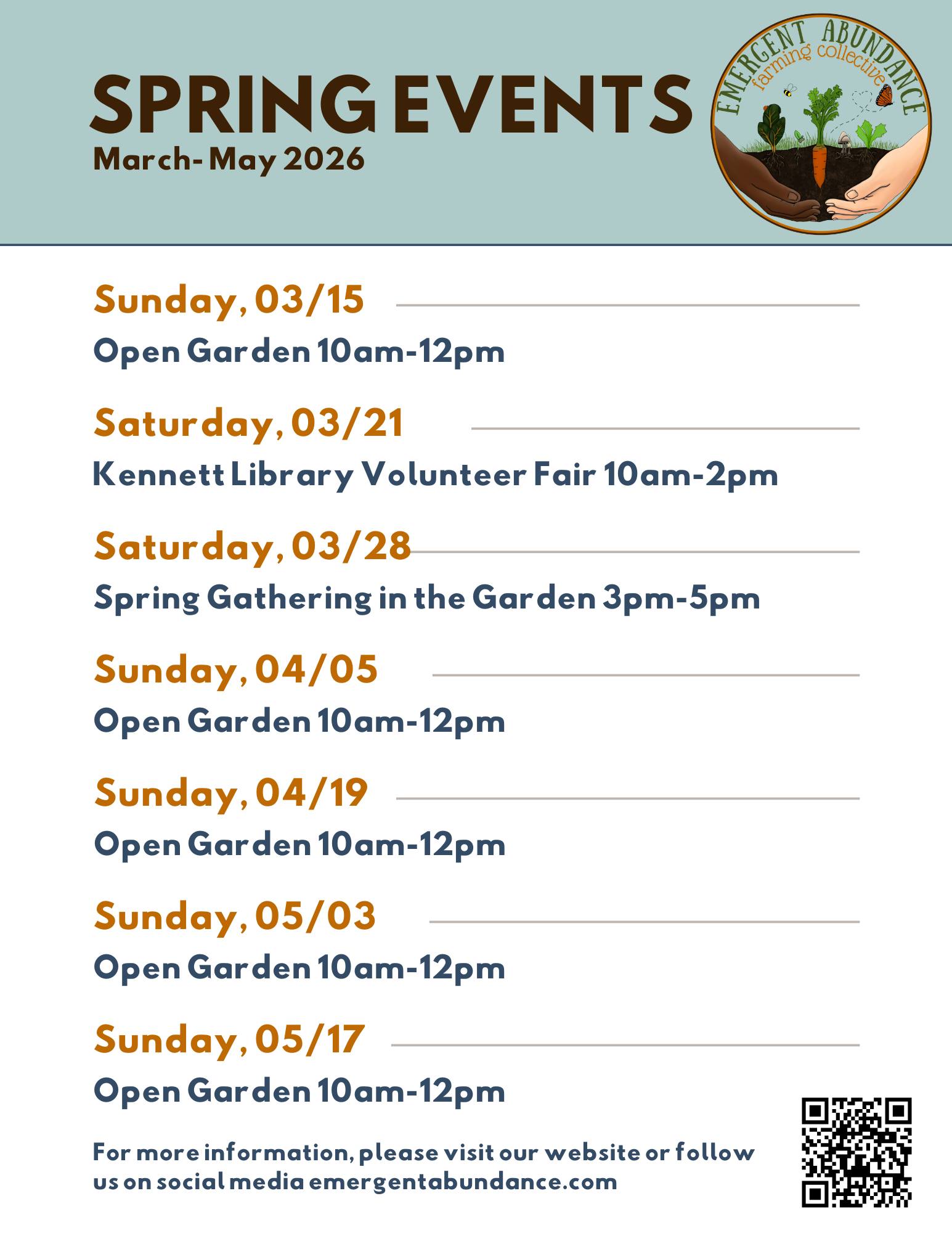 Our Spring Schedule is officially live, and we’re excited to welcome you back to the garden! 🌷
🌱Open Garden Days:
Come stroll the paths, see what’s growing, meet fellow neighbors, and learn how you can get involved. Whether you're a seasoned gardener or just curious, everyone is welcome.
📚 Volunteer Fair at the Library:
We’ll also be at the library’s Volunteer Fair this month. Stop by our table to chat with us and find out how you can dig in with our community.
Spring is all about fresh starts and new growth. Bring a friend and come grow with us 🌿
#CommunityGarden #SpringInBloom #GrowTogether #VolunteerLocal