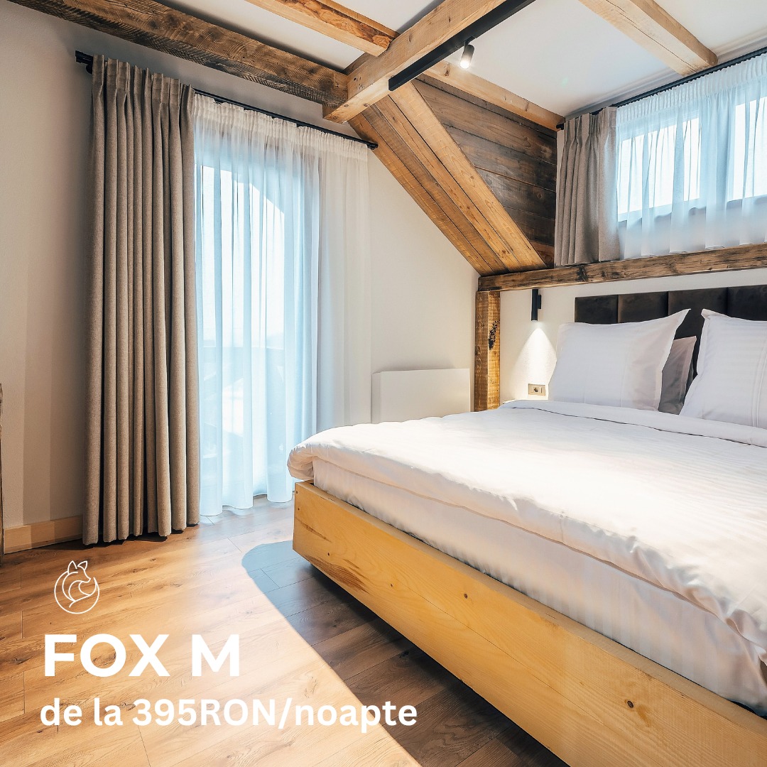 🇷🇴
Cu ferestre largi și priveliști către munți și văi, camerele confortabile FOX M se numără printre preferatele multor oaspeți la Fox Chalet.
Fiecare cameră are baie proprie, iar sejurul include acces la sauna din cadrul Tihna Spa House, o drumeție ghidată și o clasă de fitness. Ciubărul exterior este disponibil la cerere, contra cost, iar micul dejun poate fi oferit la cerere.
Tarife începând de la 395 RON / noapte
Sejur minim: 2 nopți
Toate camerele sunt dotate cu aer condiționat.
Check-in: 15:00 | Check-out: 10:00
Pentru rezervări, vizitați foxchalet.com
🇬🇧
With wide windows and beautiful views of the surrounding mountains and valleys, the comfortable FOX M rooms are among the favorites of many guests at Fox Chalet.
Each room has its own private bathroom, and your stay includes access to the sauna at Tihna Spa House, a guided hike, and a fitness class. The outdoor wooden hot tub is available upon request for an additional fee, and breakfast can also be arranged upon request.
From 395 RON / night
Minimum stay: 2 nights
All rooms include air conditioning.
Check-in: 15:00 | Check-out: 10:00
To book, visit foxchalet.com
#FoxChalet | #FoxChaletBucovina | #Bucovina | #VisitBucovina | #DiscoverRomania | #MountainRetreat | #BoutiqueStay | #RomaniaTravel | #HiddenRomania | #SlowTravel #cazareinbucovina #regenerativetravel #visitromania #wellnesstravel