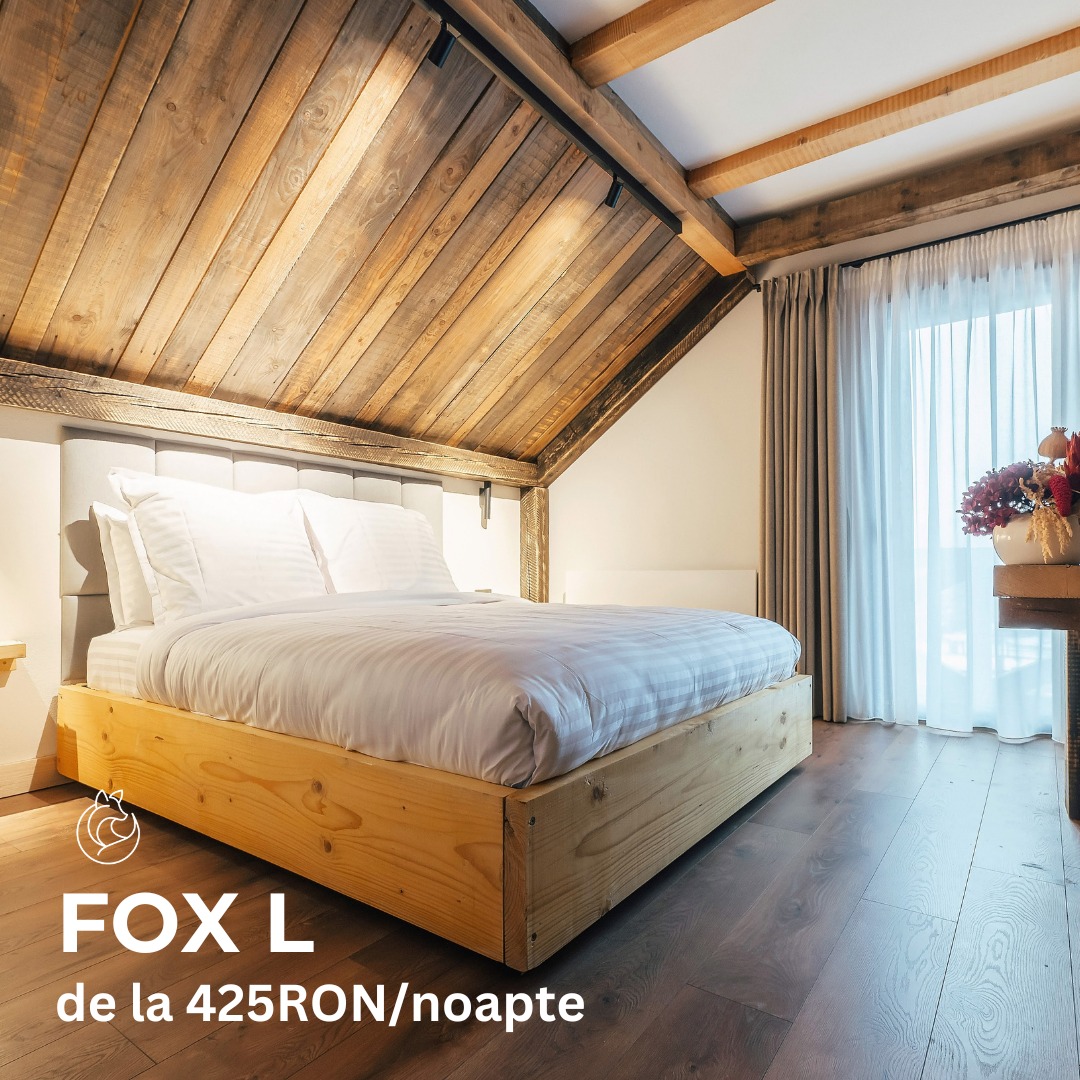 🇷🇴
Spațioase și confortabile, camerele FOX L oferă echilibrul ideal pentru o ședere relaxantă la Fox Chalet. Inspirate din arhitectura montană, aceste camere te invită să explorezi natura într-un ritm liniștit și odihnitor, bucurându-te de priveliști deschise către munți și văi.
Fiecare cameră are baie proprie, iar sejurul include acces la sauna din cadrul Tihna Spa House, o drumeție ghidată și o clasă de fitness. Ciubărul exterior este disponibil la cerere, contra cost, iar micul dejun poate fi oferit la cerere tot contra cost.
Tarife începând de la 425 RON / noapte
Sejur minim: 2 nopți
Toate camerele sunt dotate cu aer condiționat.
Suprafață cameră: 14,67 – 15,65 m²
Check-in: 15:00 | Check-out: 10:00
Pentru rezervări, vizitați foxchalet.com
🇬🇧
Spacious and comfortable, the FOX L rooms offer the perfect balance between mountain charm and relaxation at Fox Chalet. Inspired by mountain architecture, these rooms invite you to slow down and explore nature at an easy rhythm, while enjoying open views of the surrounding mountains and valleys.
Each room has its own private bathroom, and your stay includes access to the sauna at Tihna Spa House, a guided hike, and a fitness class. The outdoor wooden hot tub is available upon request for an additional fee, and breakfast can also be arranged upon request.
From 425 RON / night
Minimum stay: 2 nights
All rooms include air conditioning.
Room size: 14.67 – 15.65 m²
Check-in: 15:00 | Check-out: 10:00
To book, visit foxchalet.com
#FoxChalet | #FoxChaletBucovina | #Bucovina | #VisitBucovina | #DiscoverRomania | #MountainRetreat | #BoutiqueStay | #RomaniaTravel | #HiddenRomania | #SlowTravel #RegenerativeTravel #cazareinbucovina ##visitromânia