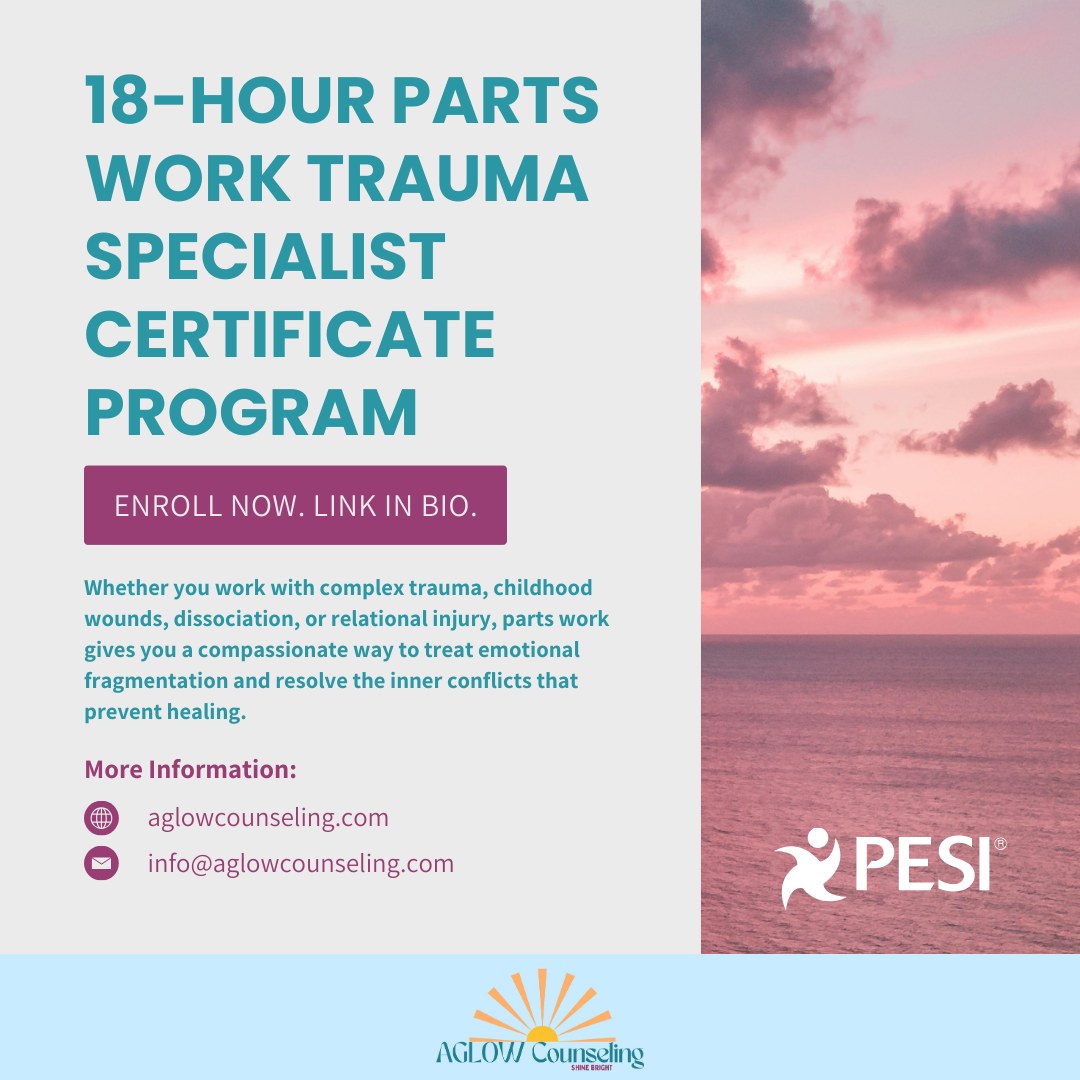 Trauma leaves your clients fragmented—with parts split off, suppressed, hidden away to survive the pain.
And here's the reality: most widely used therapies don't give you tools to access and heal these parts.
That's where parts work comes in. Whether you work with complex trauma, childhood wounds, dissociation, or relational injury, parts work gives you a compassionate way to treat emotional fragmentation and resolve the inner conflicts that prevent healing.
In this certificate program, you'll master the best tools from parts work, Gestalt, Somatic Therapy, and more—across 7 easy-to-follow video modules 🎯
Learn more about this 18-Hour Parts Work Trauma Specialist Certificate Program at the link in my bio!
#PartsWork #TraumaCertification #GestaltTherapy #SomaticTherapy